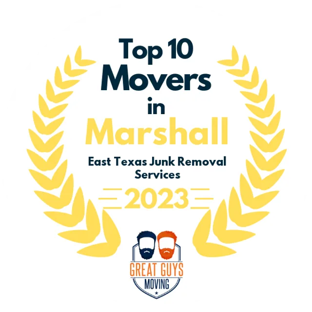 Top 10 Movers in Marshall, TX 2023 award