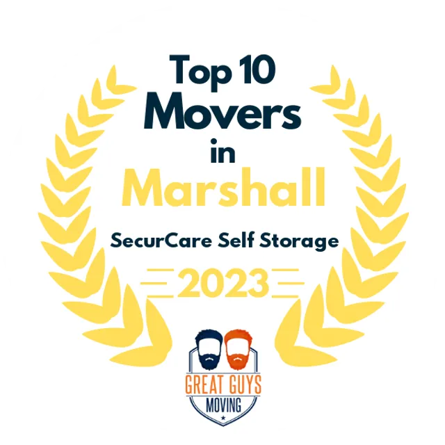 Top 10 Movers in Marshall, TX 2023 award