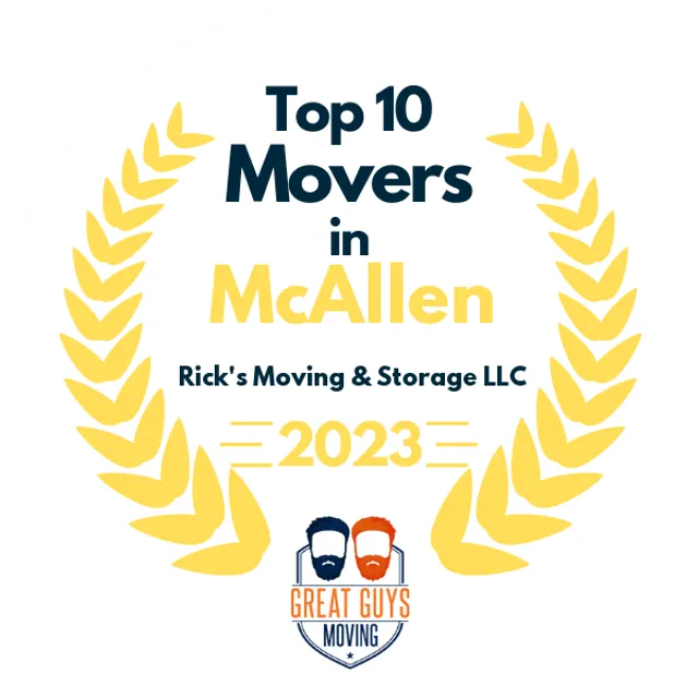 Top 10 Movers in McAllen, TX 2023 award