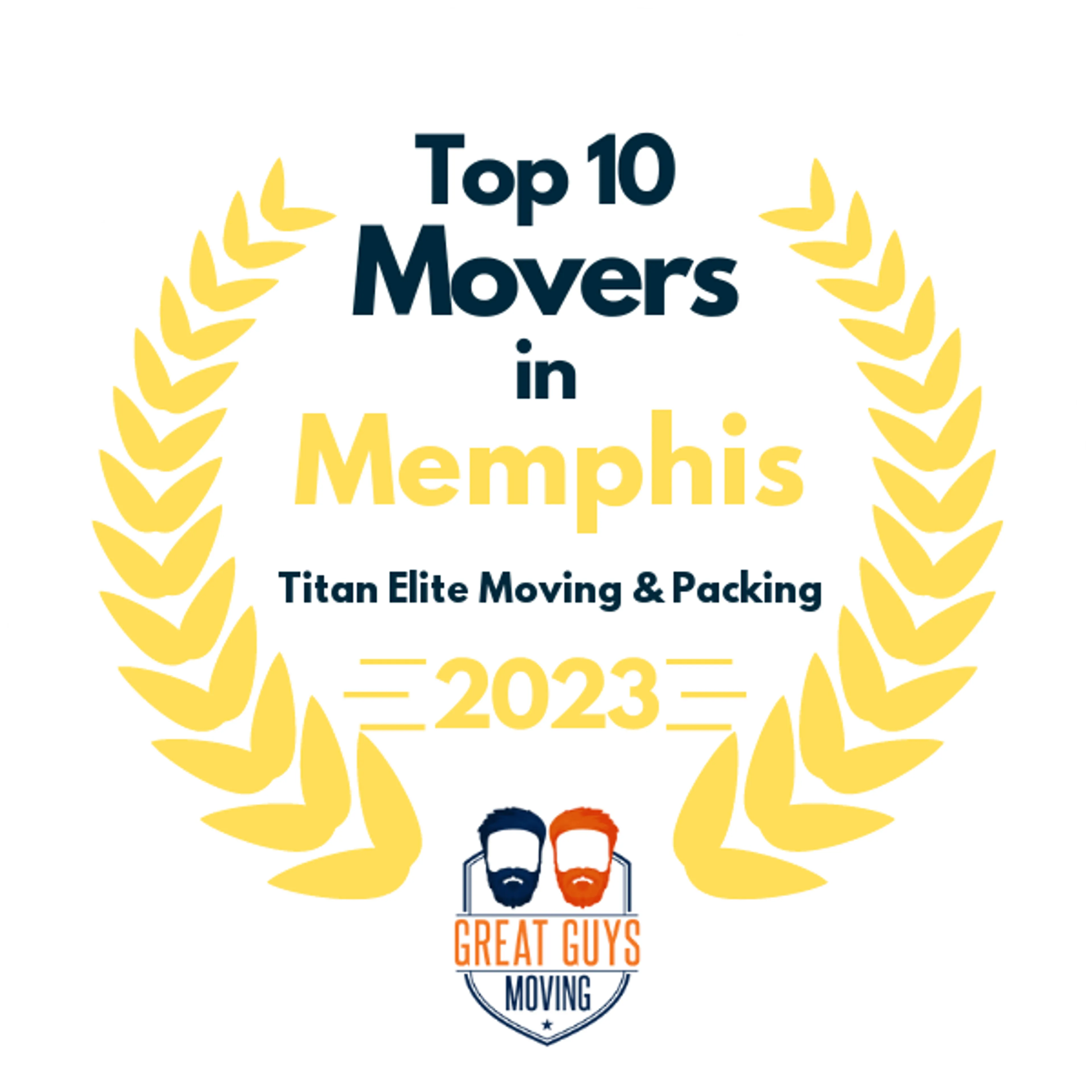 Top 10 Movers in Memphis, TN 2023 award