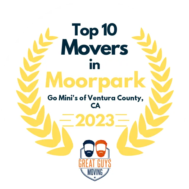 Top 10 Movers in Thousand Oaks, CA 2023 award