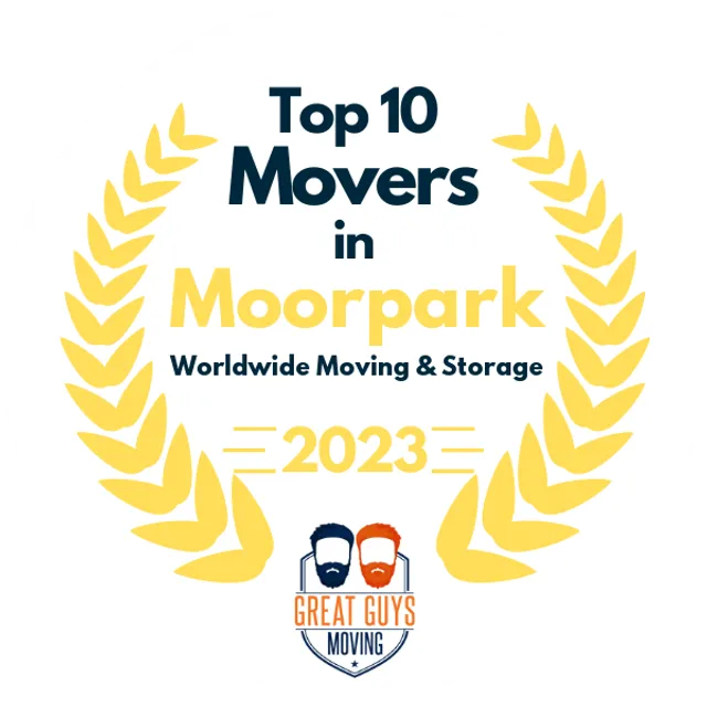 Top 10 Movers in Oxnard, CA 2023 award