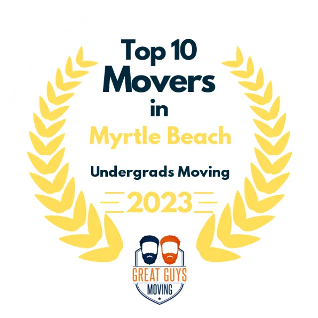 Top 10 Movers in Myrtle Beach, SC 2023 award