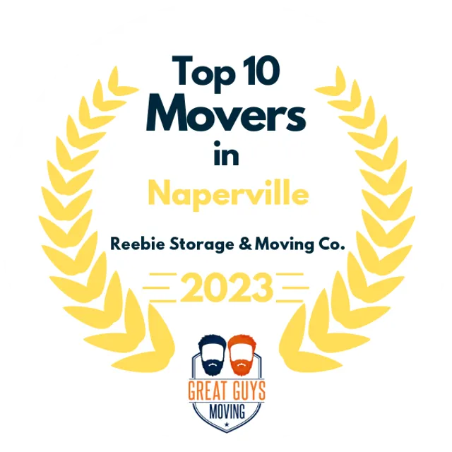 Top 10 Movers in Naperville, IL 2023 award