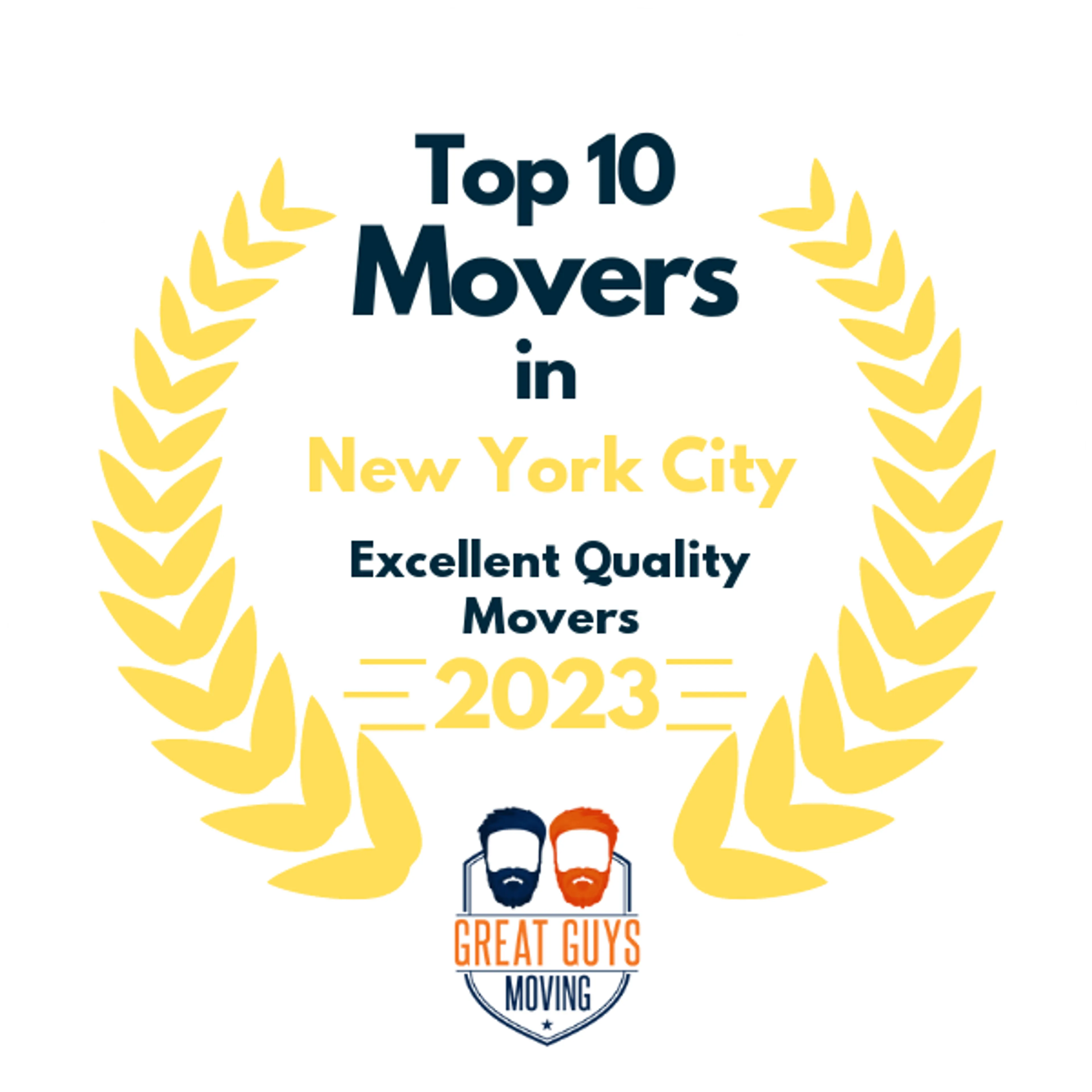 Top 10 Movers in New York City, NY 2023 award