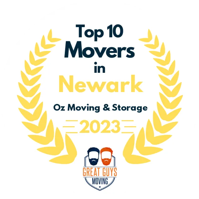 Top 10 Movers in Newark, NJ 2023 award