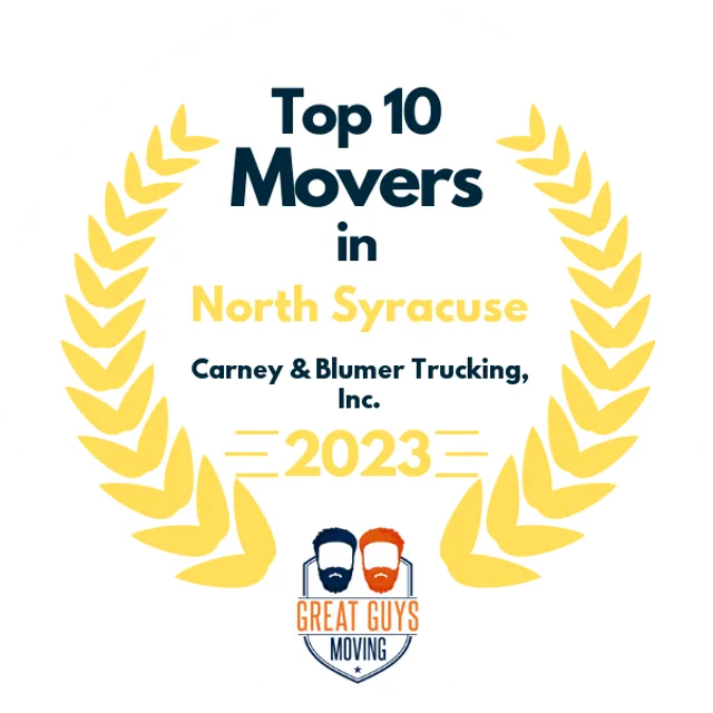 Top 10 Movers in Syracuse, NY 2023 award