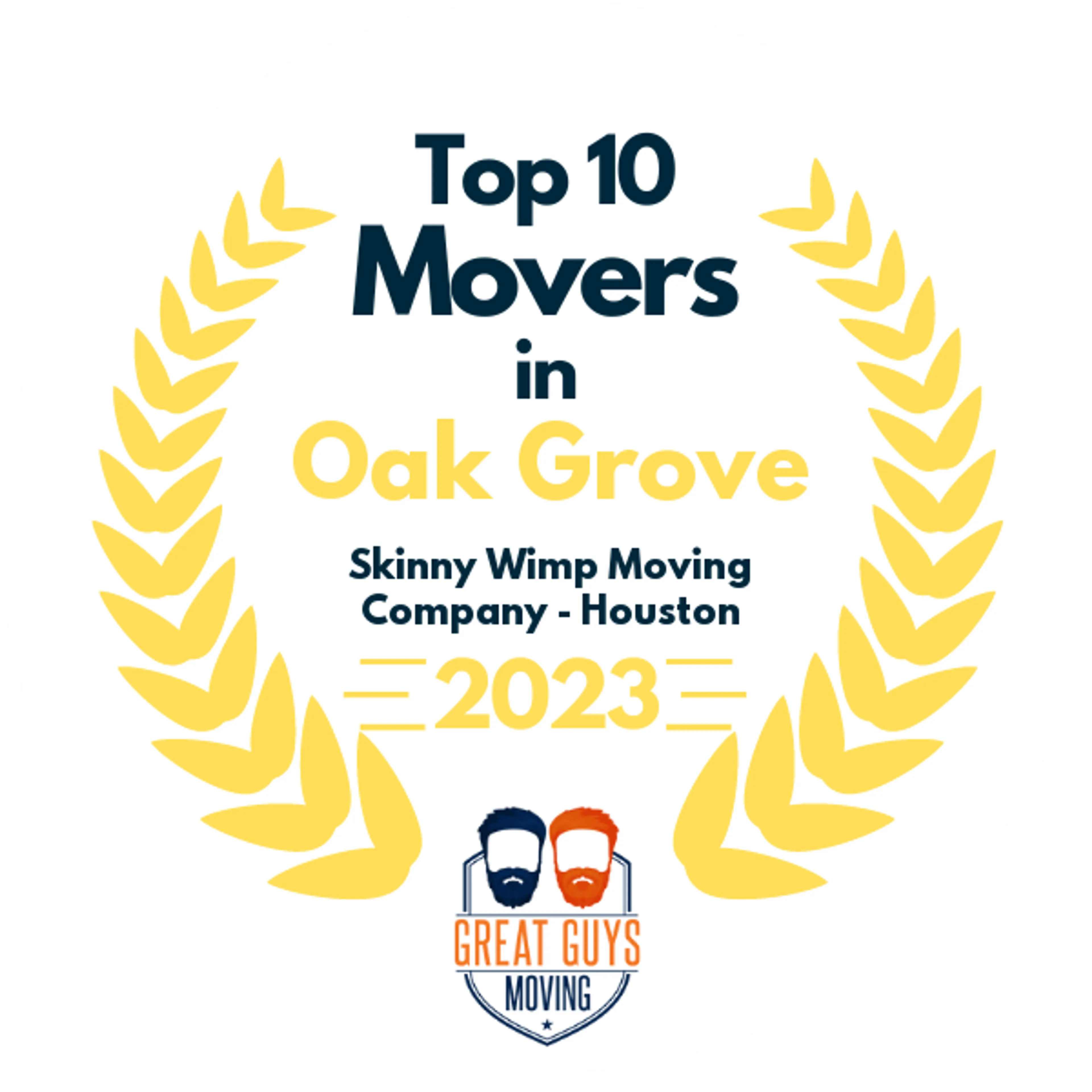 Top 10 Movers in Houston, TX 2023 award