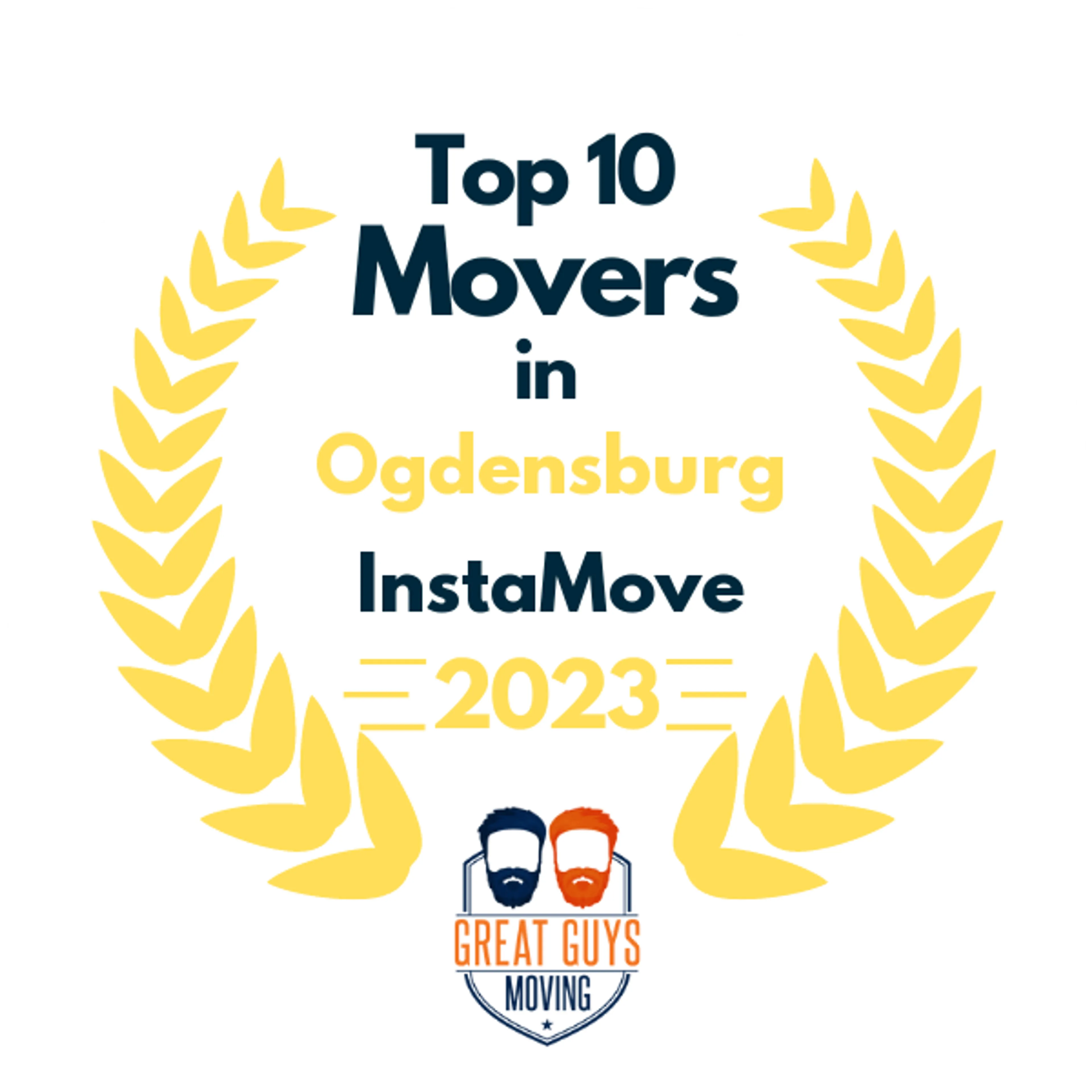 Top 10 Movers in Ogdensburg, NY 2023 award