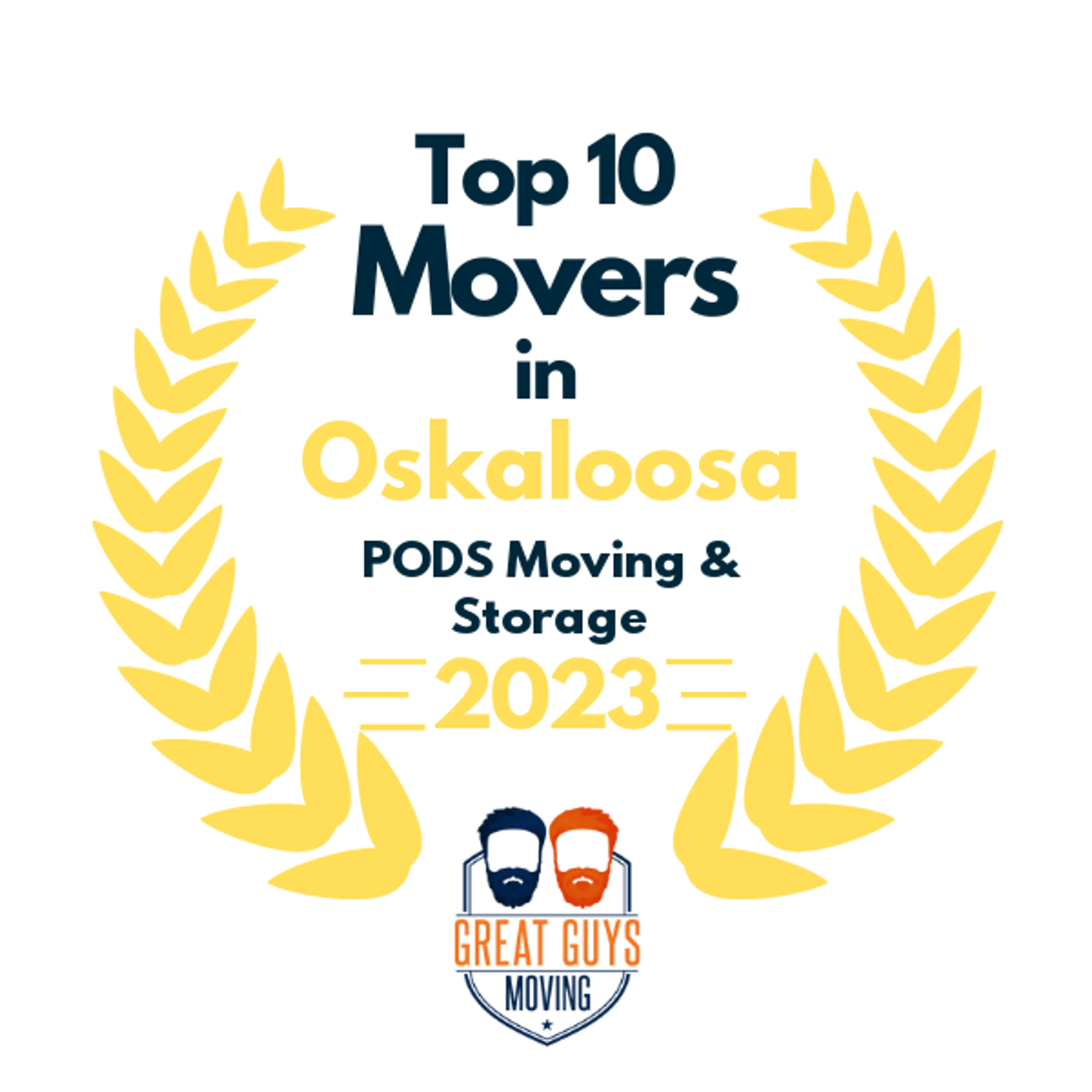 Top 10 Movers in Des Moines, IA 2023 award
