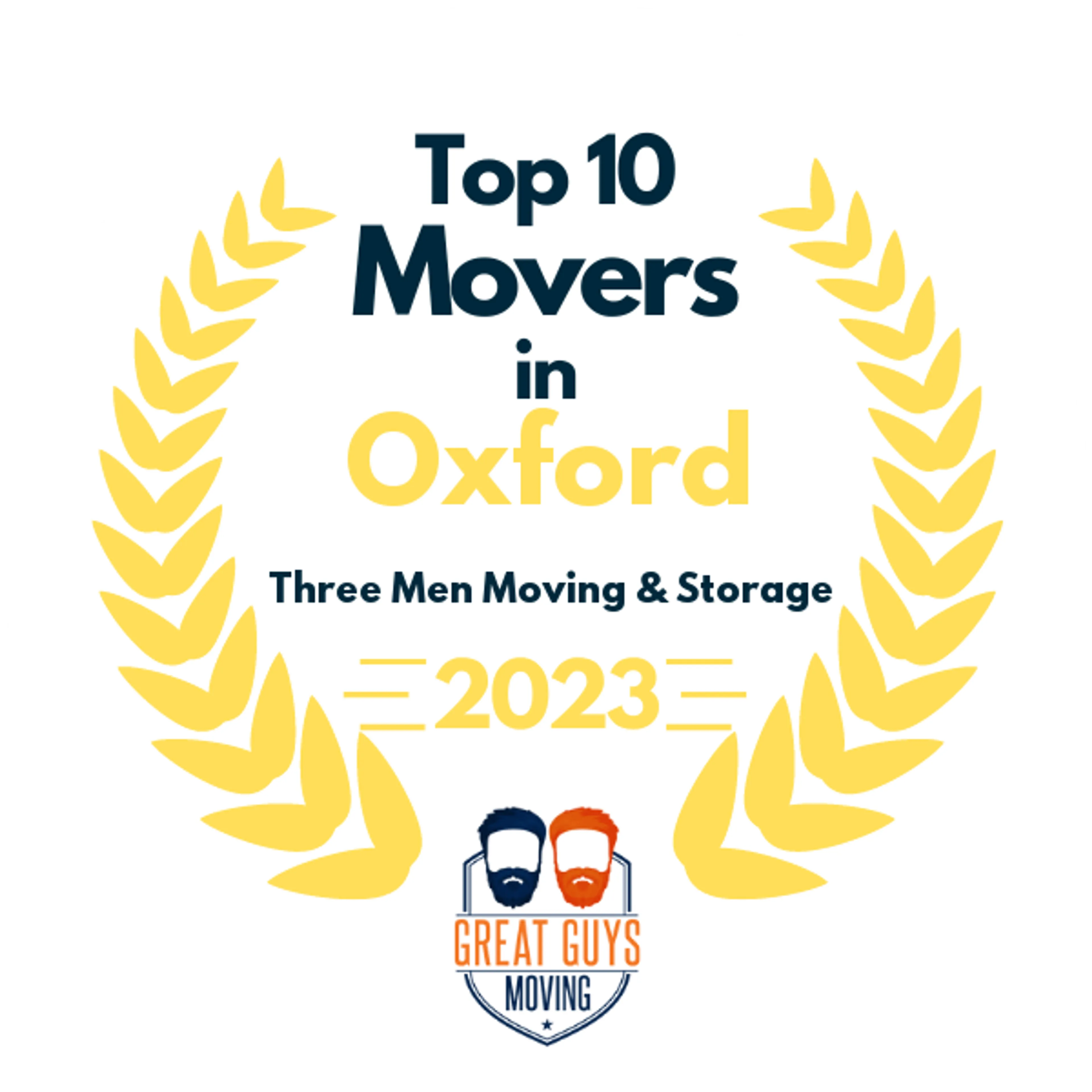 Top 10 Movers in Oxford, MS 2023 award