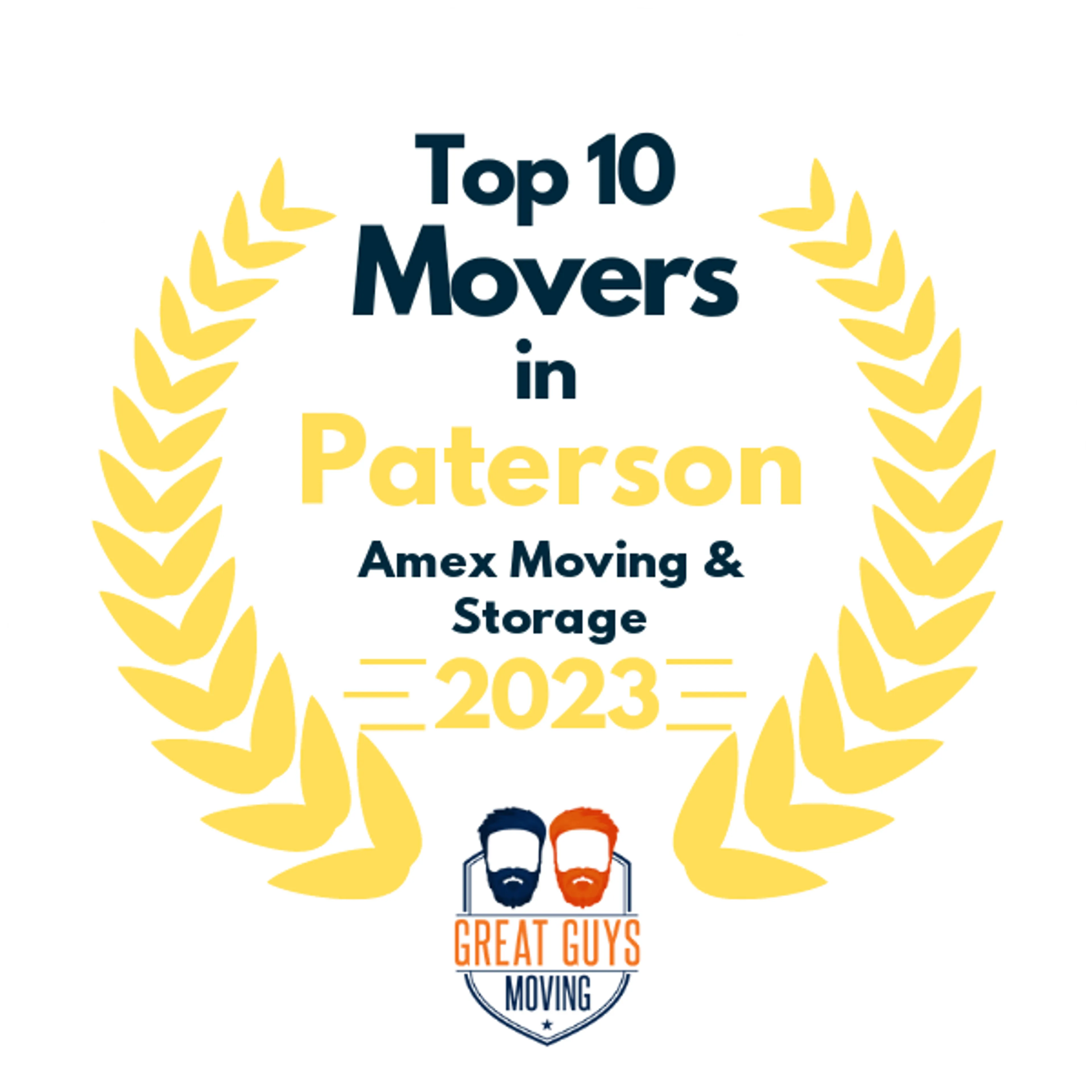 Top 10 Movers in Paterson, NJ 2023 award
