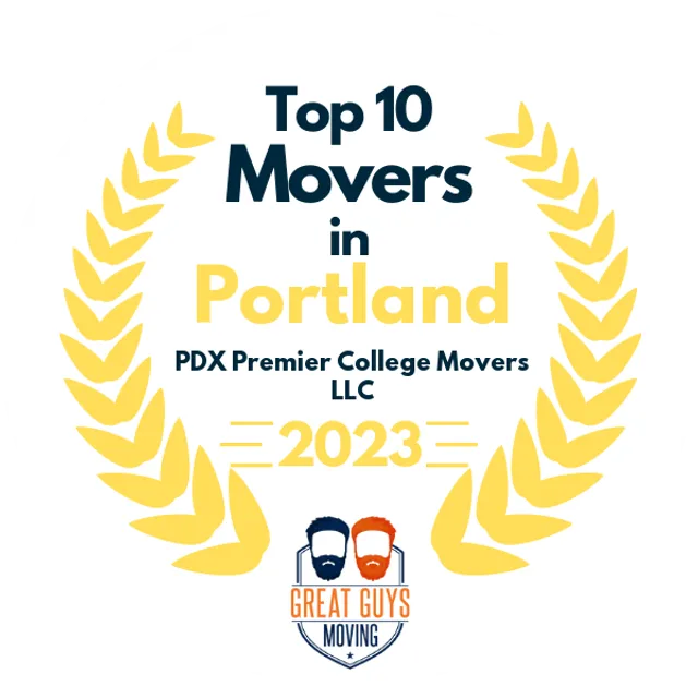 Top 10 Movers in Portland, OR 2023 award