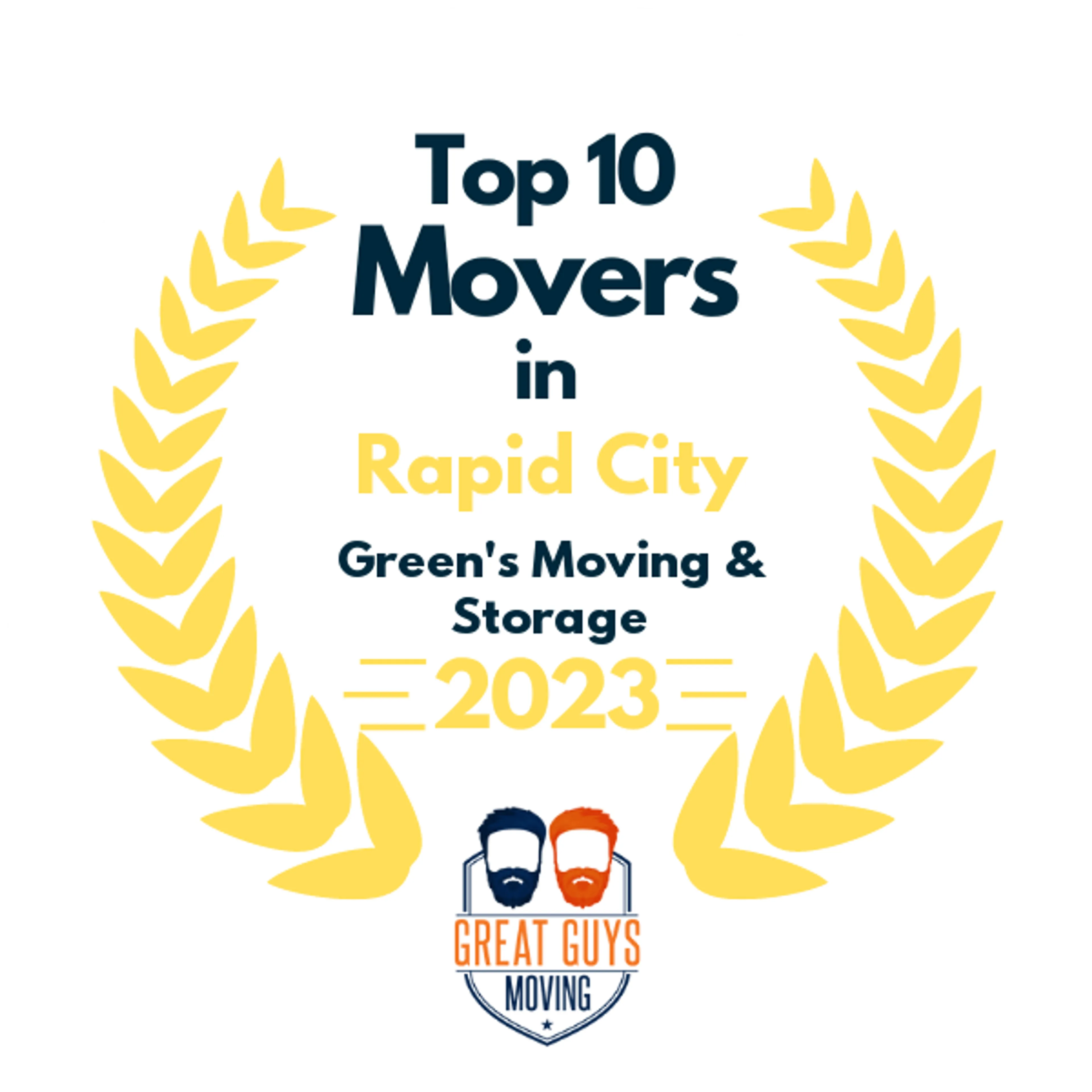 Top 10 Movers in Rapid City, SD 2023 award