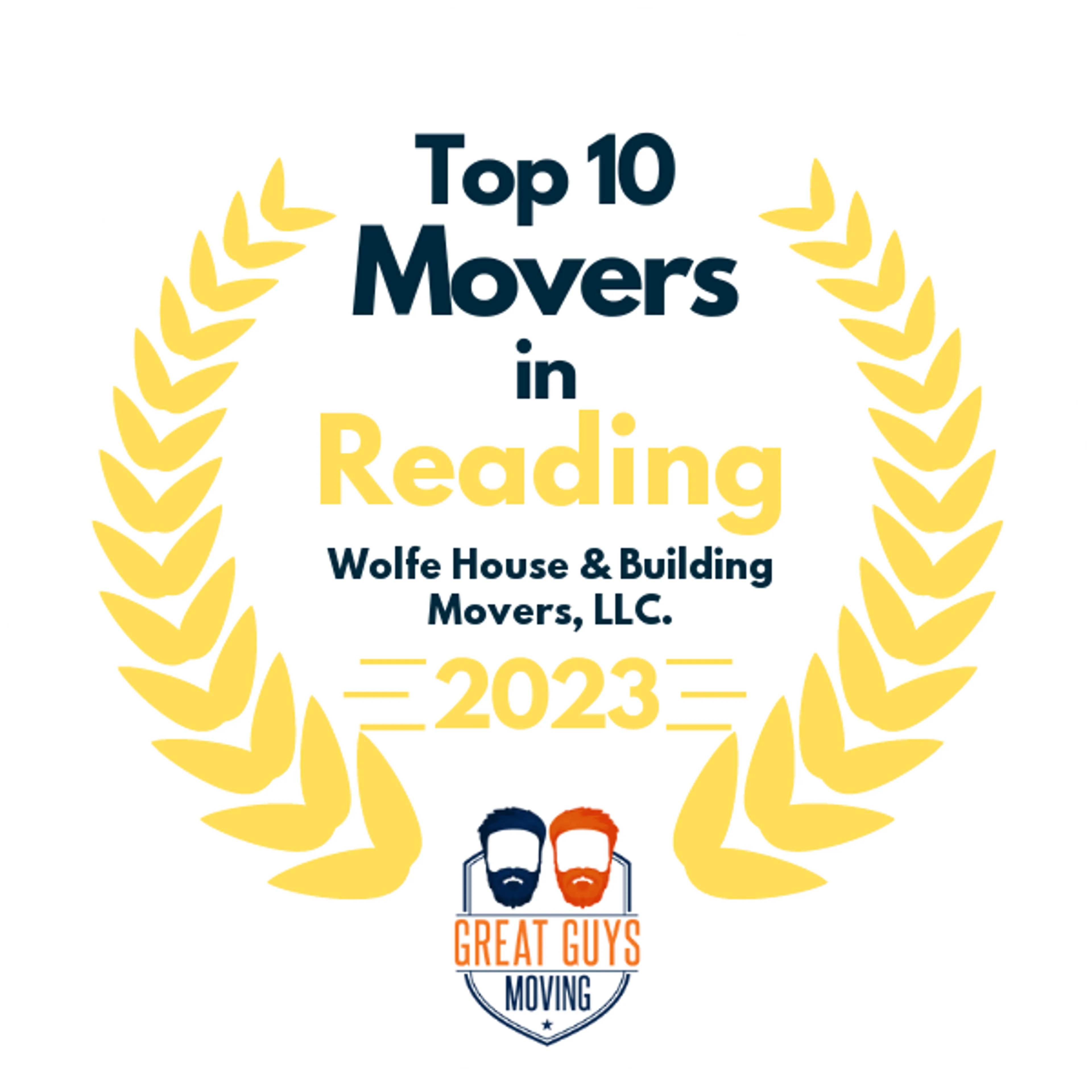 Top 10 Movers in Reading, PA 2023 award