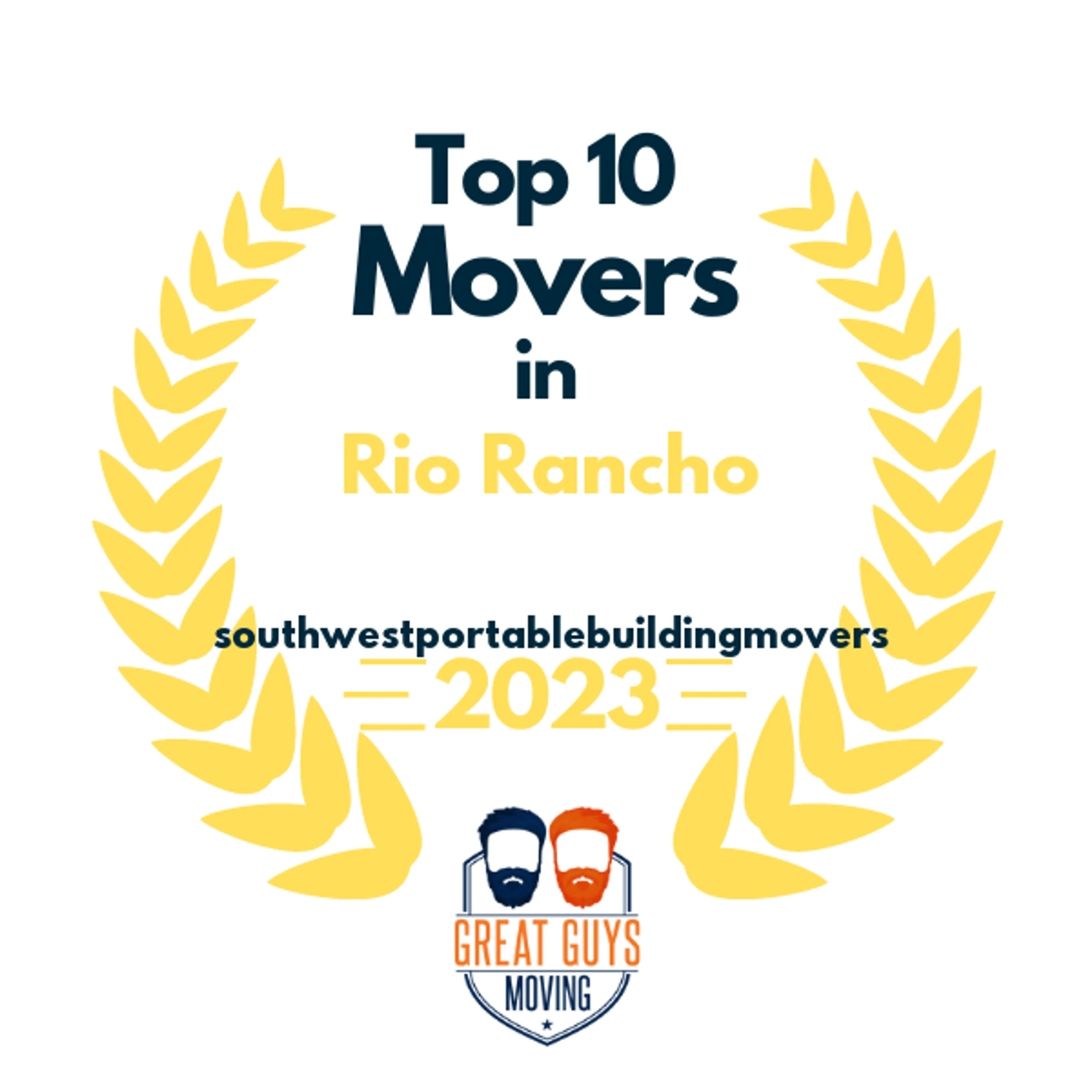 Top 10 Movers in Rio Rancho, NM 2023 award