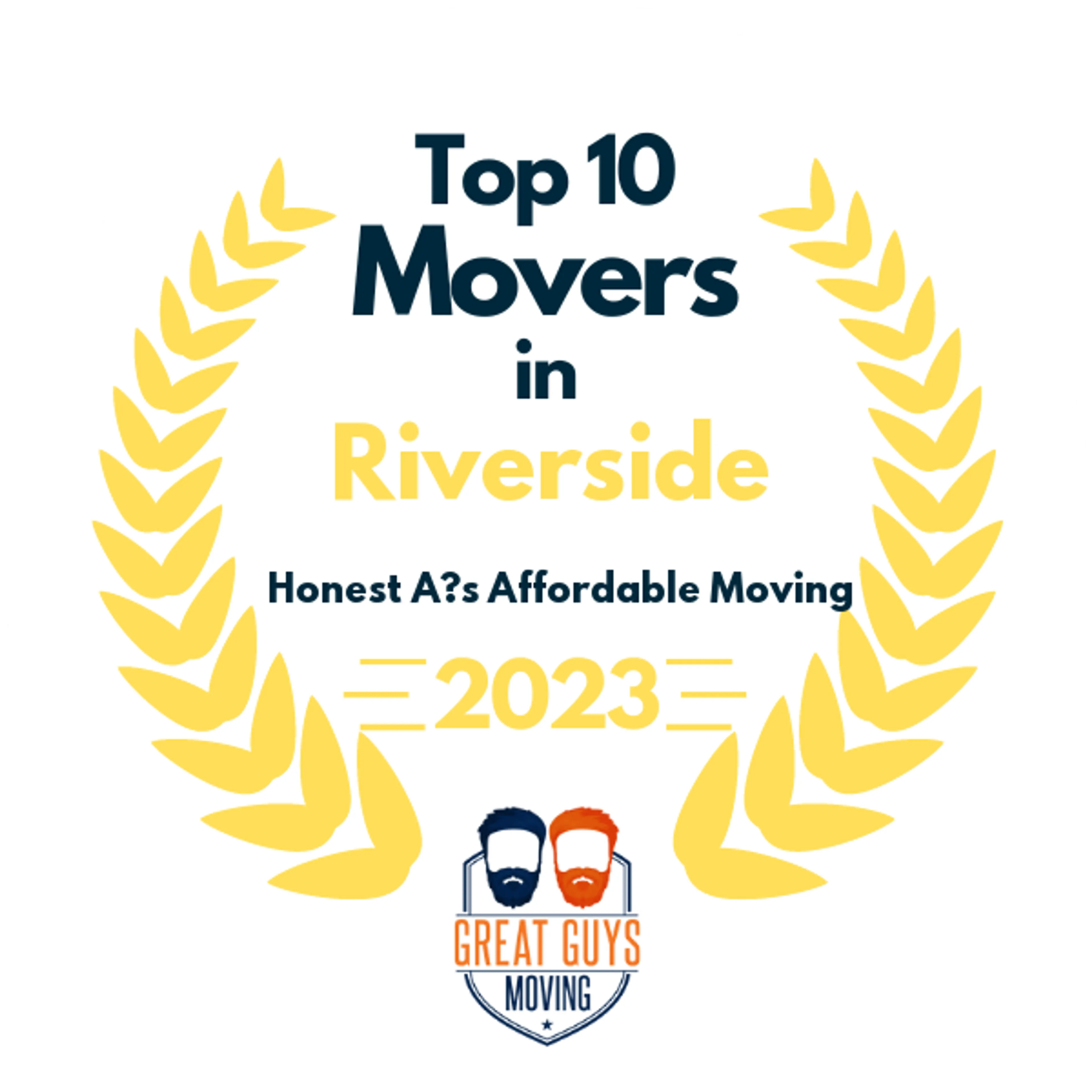 Top 10 Movers in Riverside, CA 2023 award