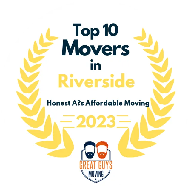 Top 10 Movers in Riverside, CA 2023 award