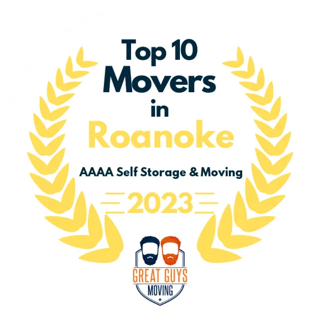 Top 10 Movers in Roanoke, VA 2023 award