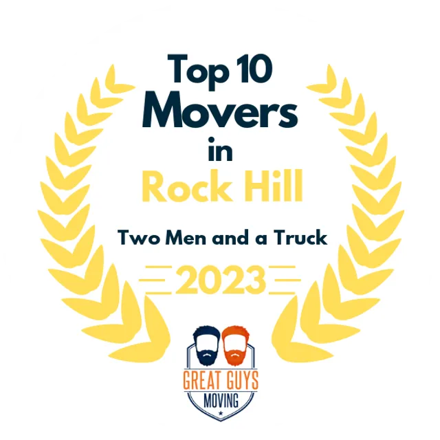 Top 10 Movers in Rock Hill, SC 2023 award