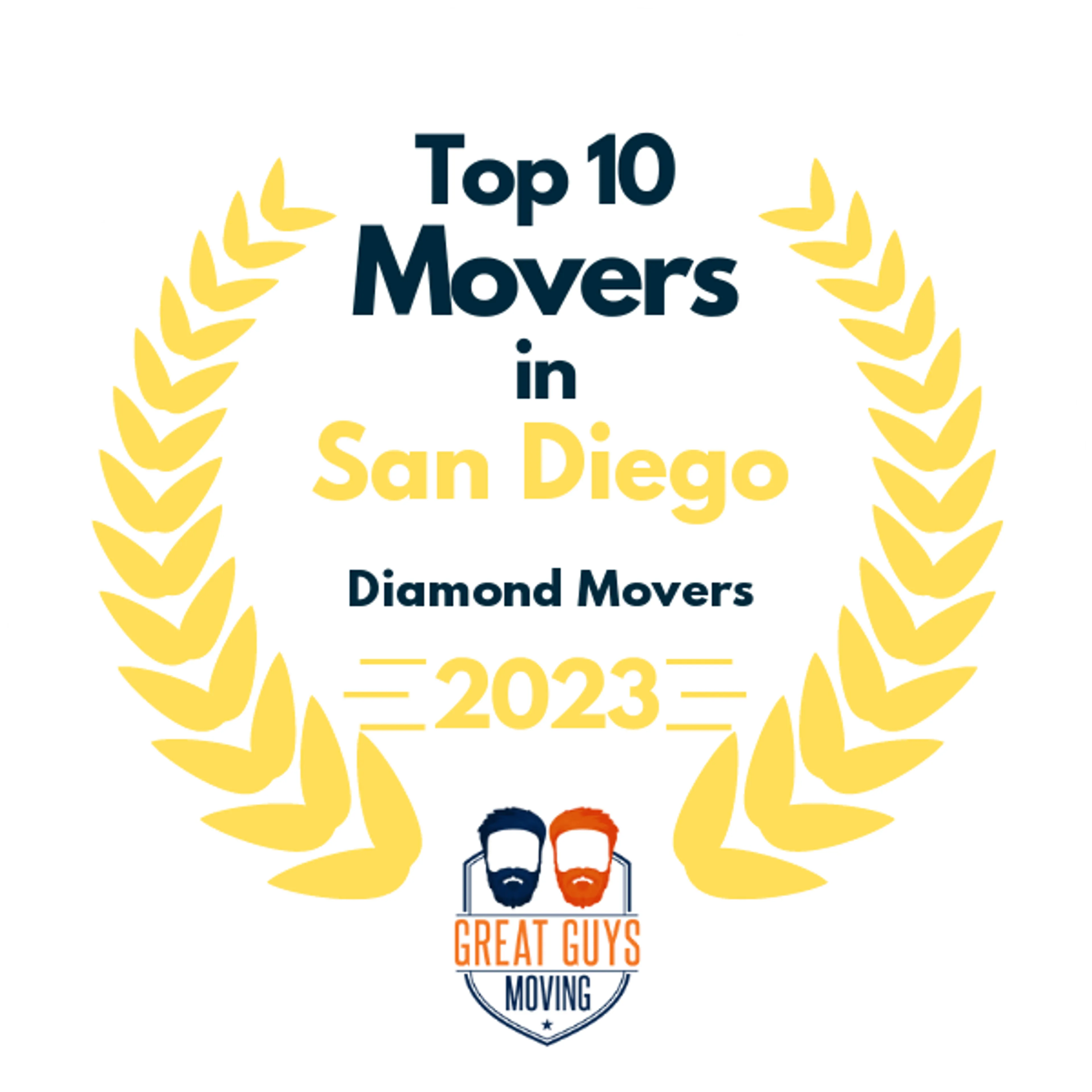 Top 10 Movers in San Diego, CA 2023 award