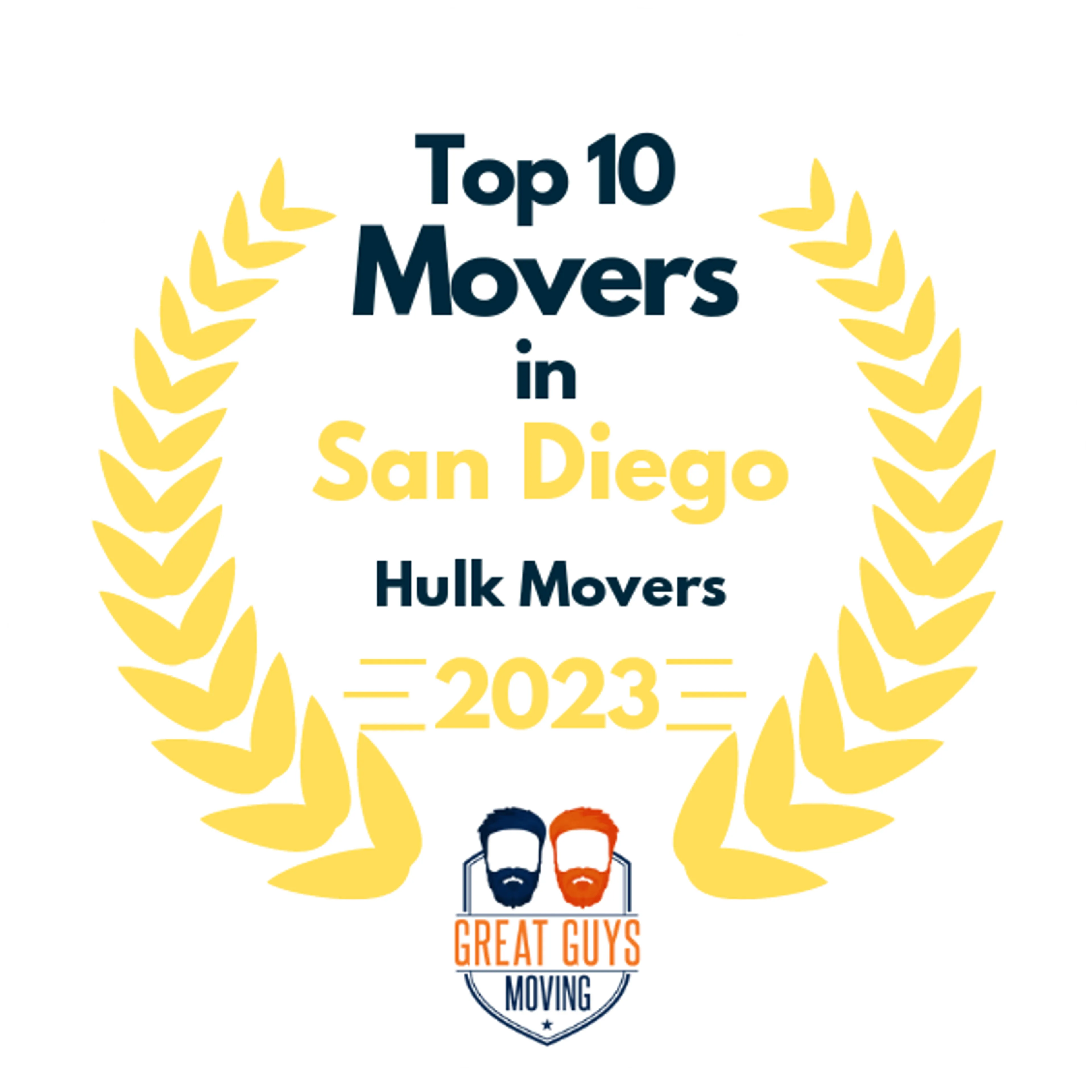 Top 10 Movers in San Diego, CA 2023 award