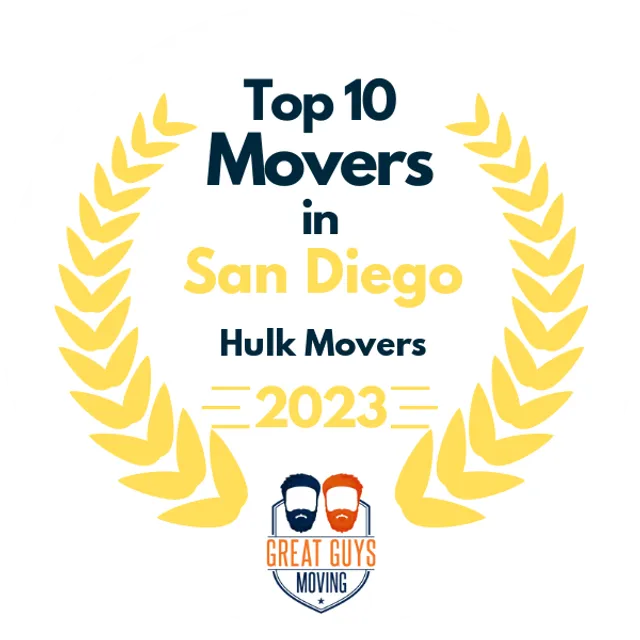 Top 10 Movers in San Diego, CA 2023 award