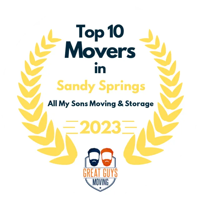 Top 10 Movers in Atlanta, GA 2023 award