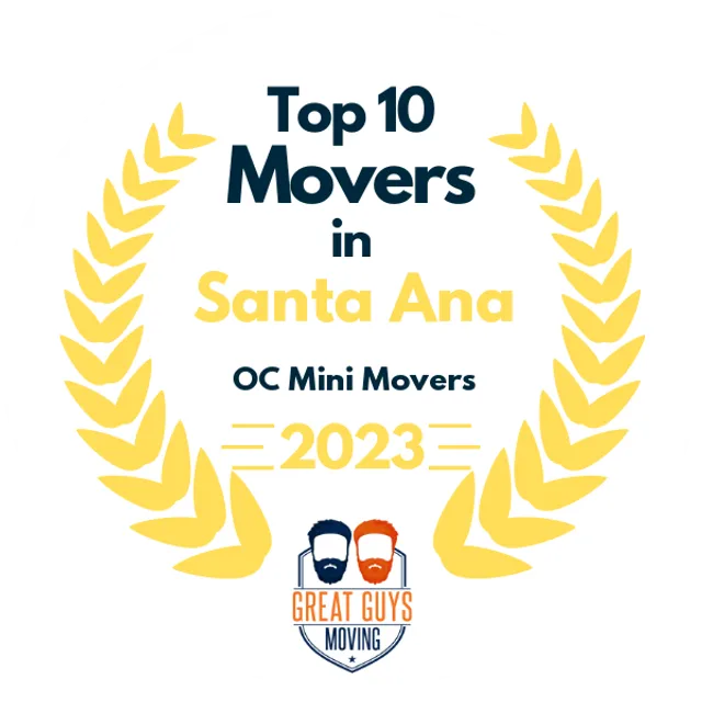 Top 10 Movers in Anaheim, CA 2023 award