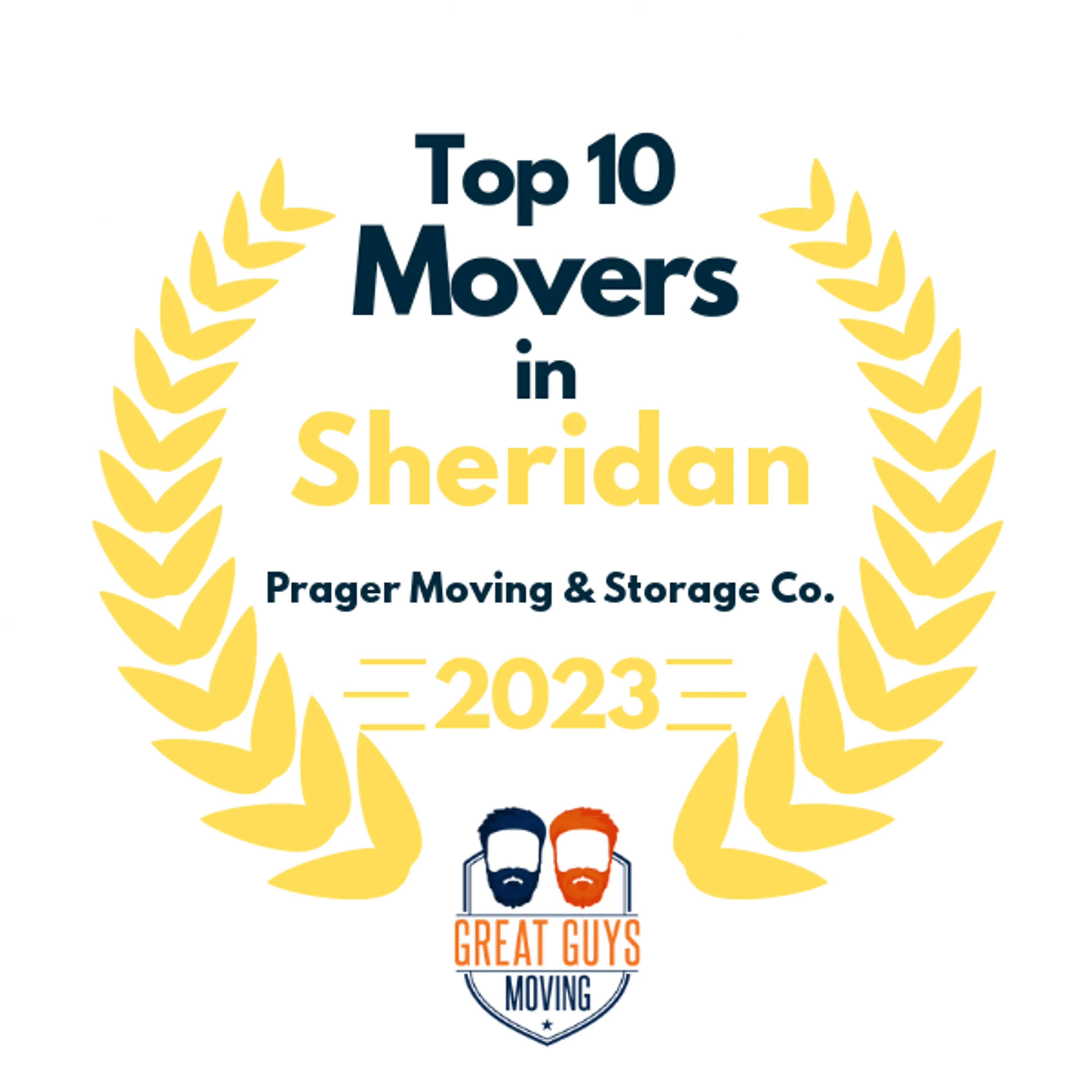 Top 10 Movers in Aurora, IL 2023 award