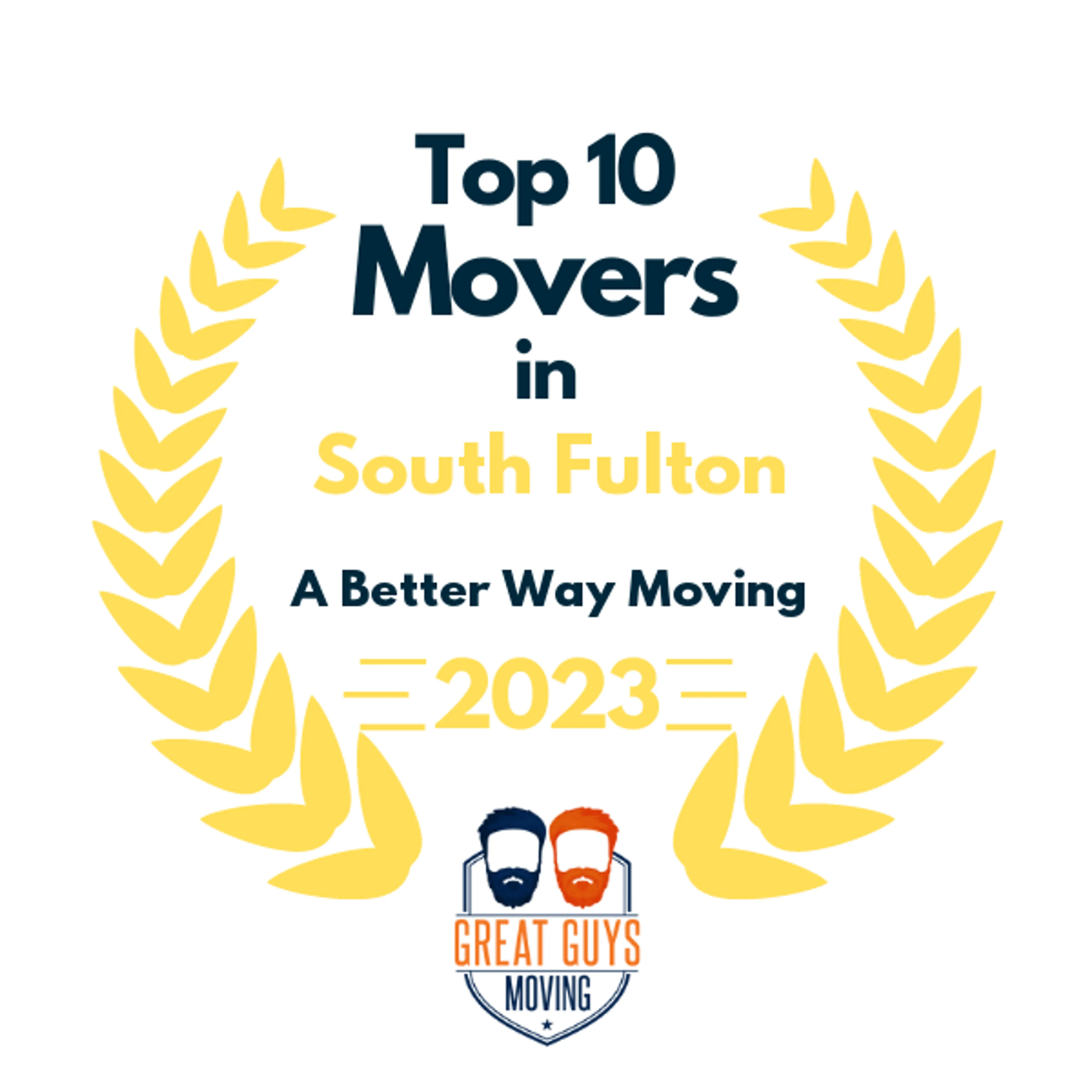 Top 10 Movers in South Fulton, GA 2023 award