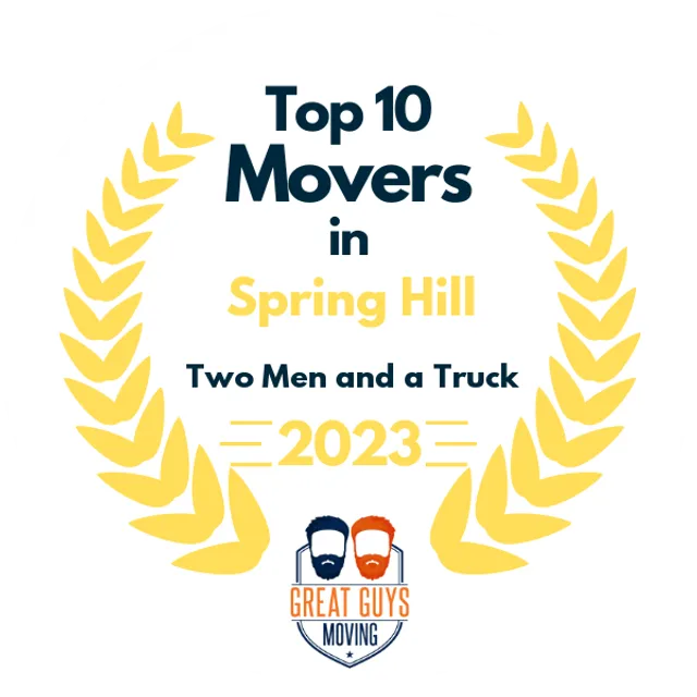 Top 10 Movers in Franklin, TN 2023 award