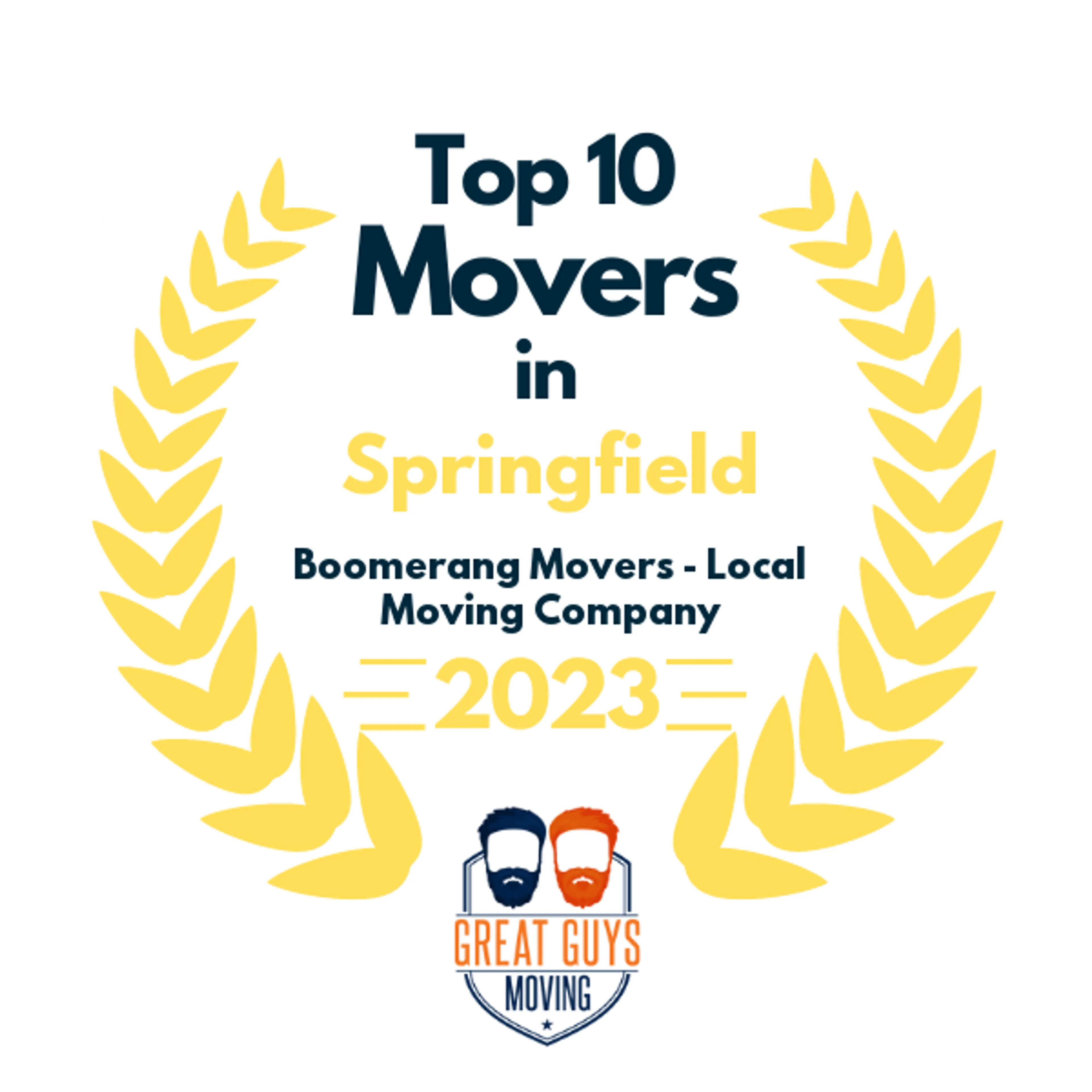 Top 10 Movers in Springfield, MA 2023 award