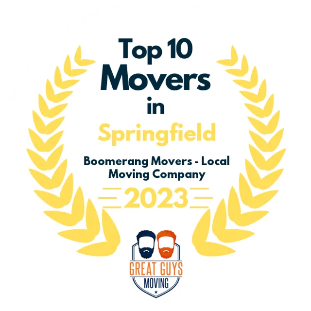 Top 10 Movers in Springfield, MA 2023 award