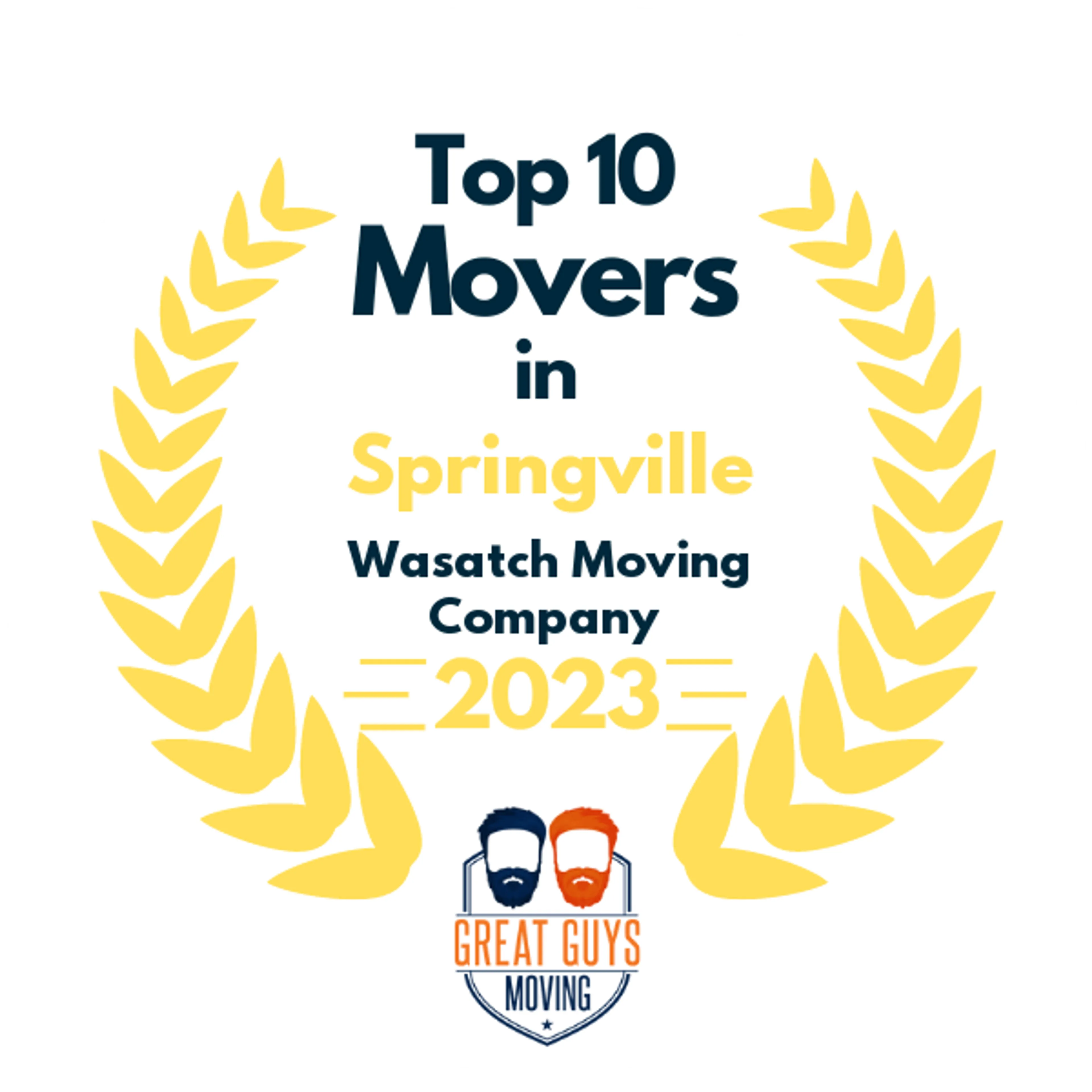 Top 10 Movers in Provo, UT 2023 award