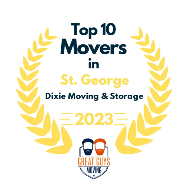 Top 10 Movers in St. George, UT 2023 award