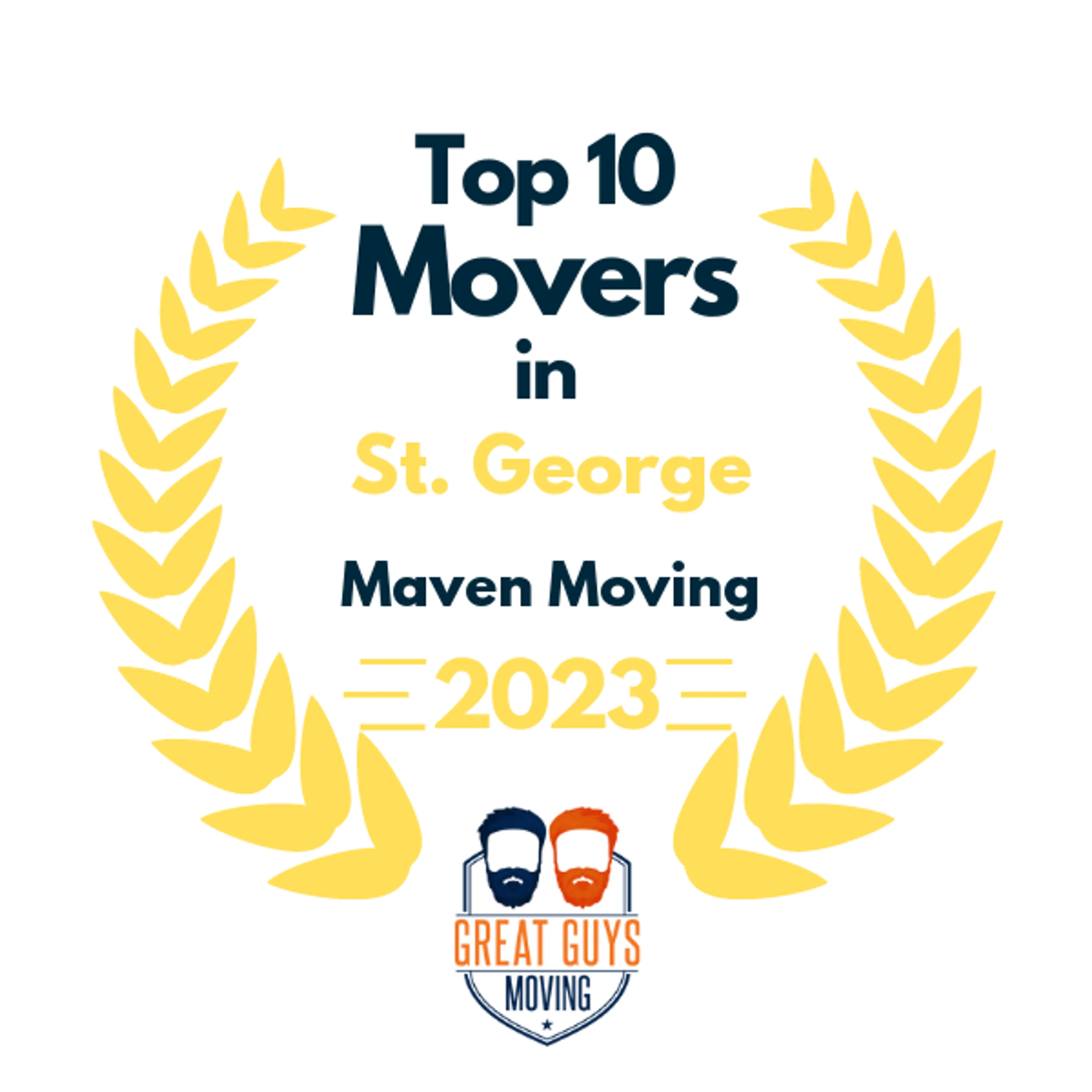 Top 10 Movers in St. George, UT 2023 award