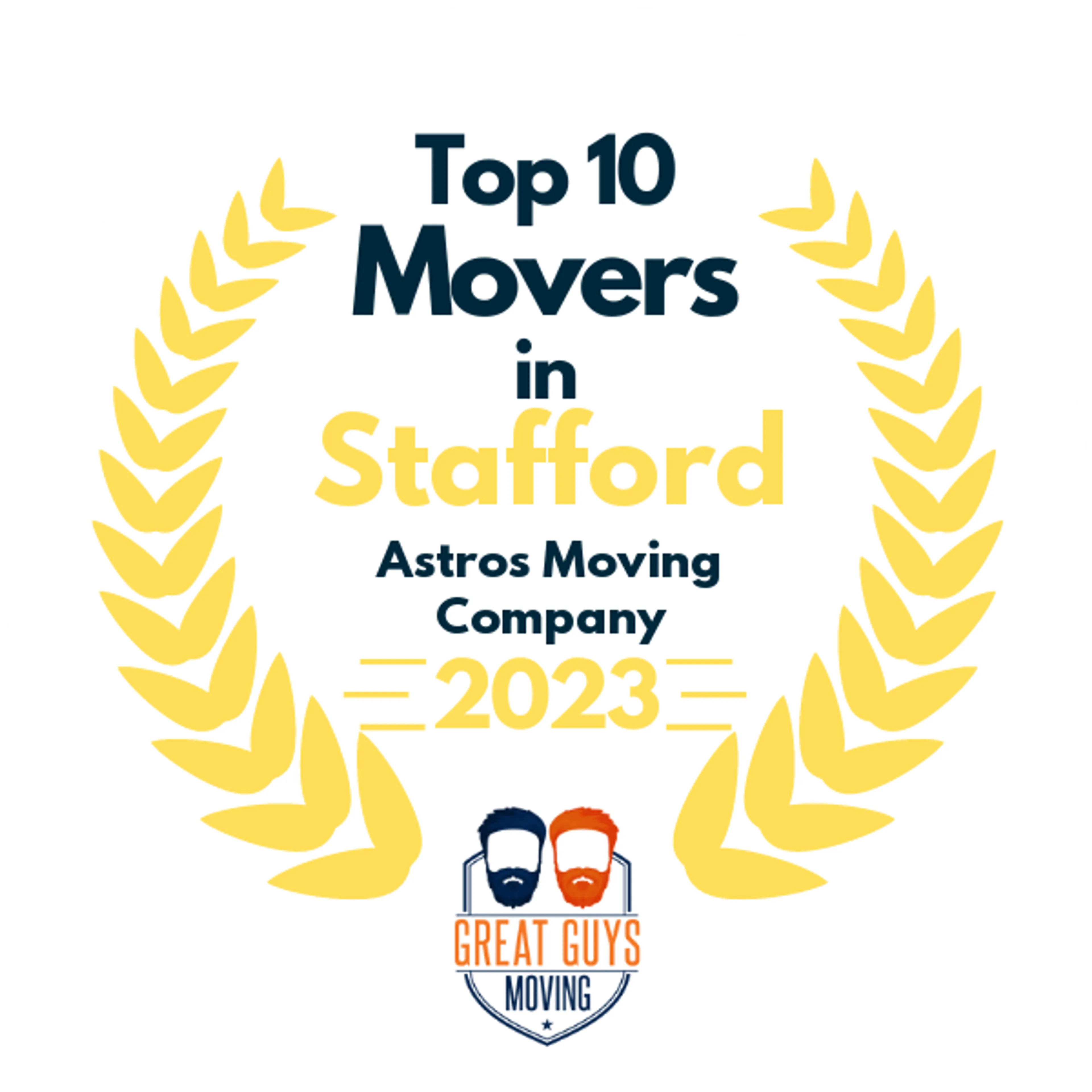 Top 10 Movers in Houston, TX 2023 award