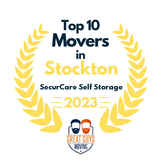 Top 10 Movers in Stockton, CA 2023 award