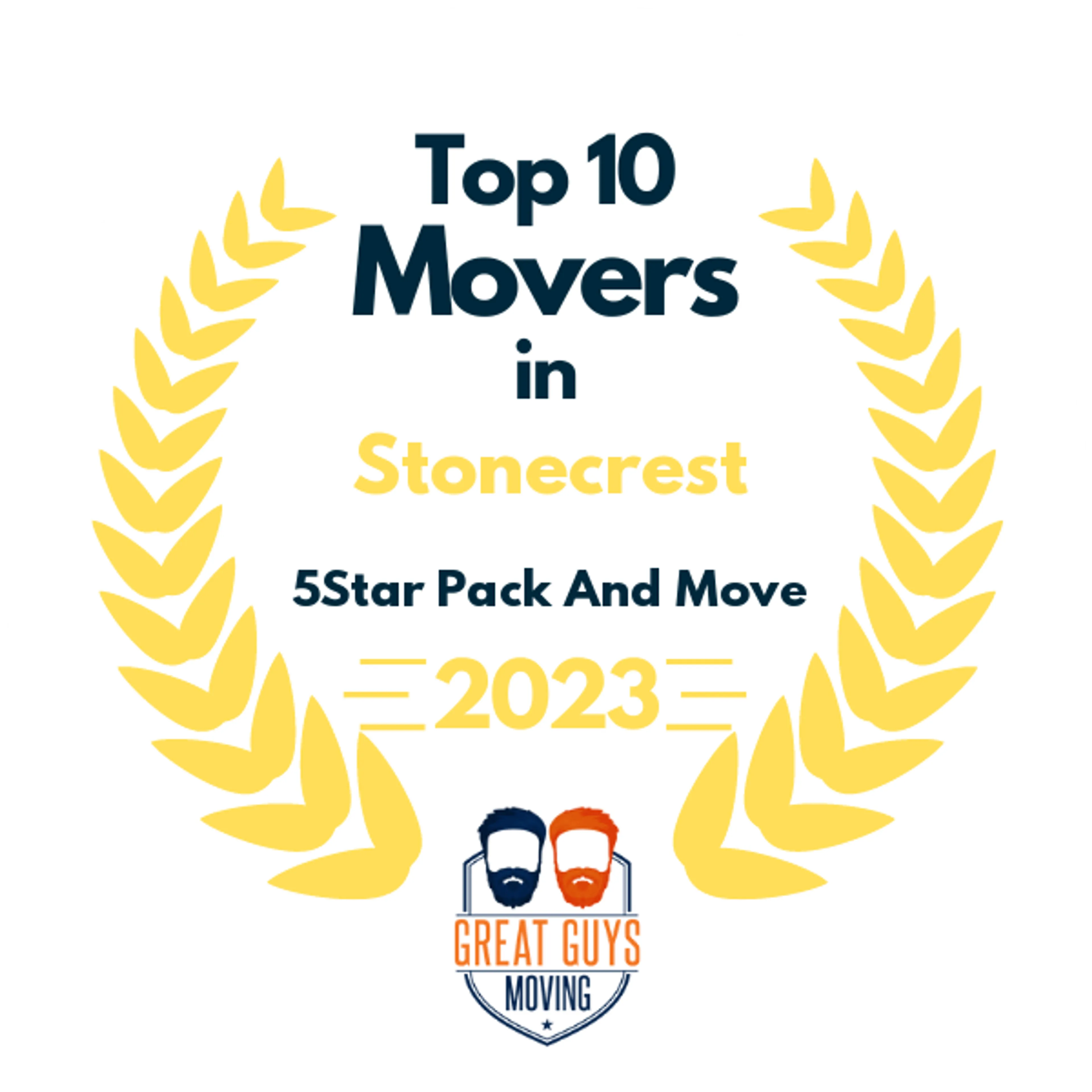 Top 10 Movers in Stonecrest, GA 2023 award