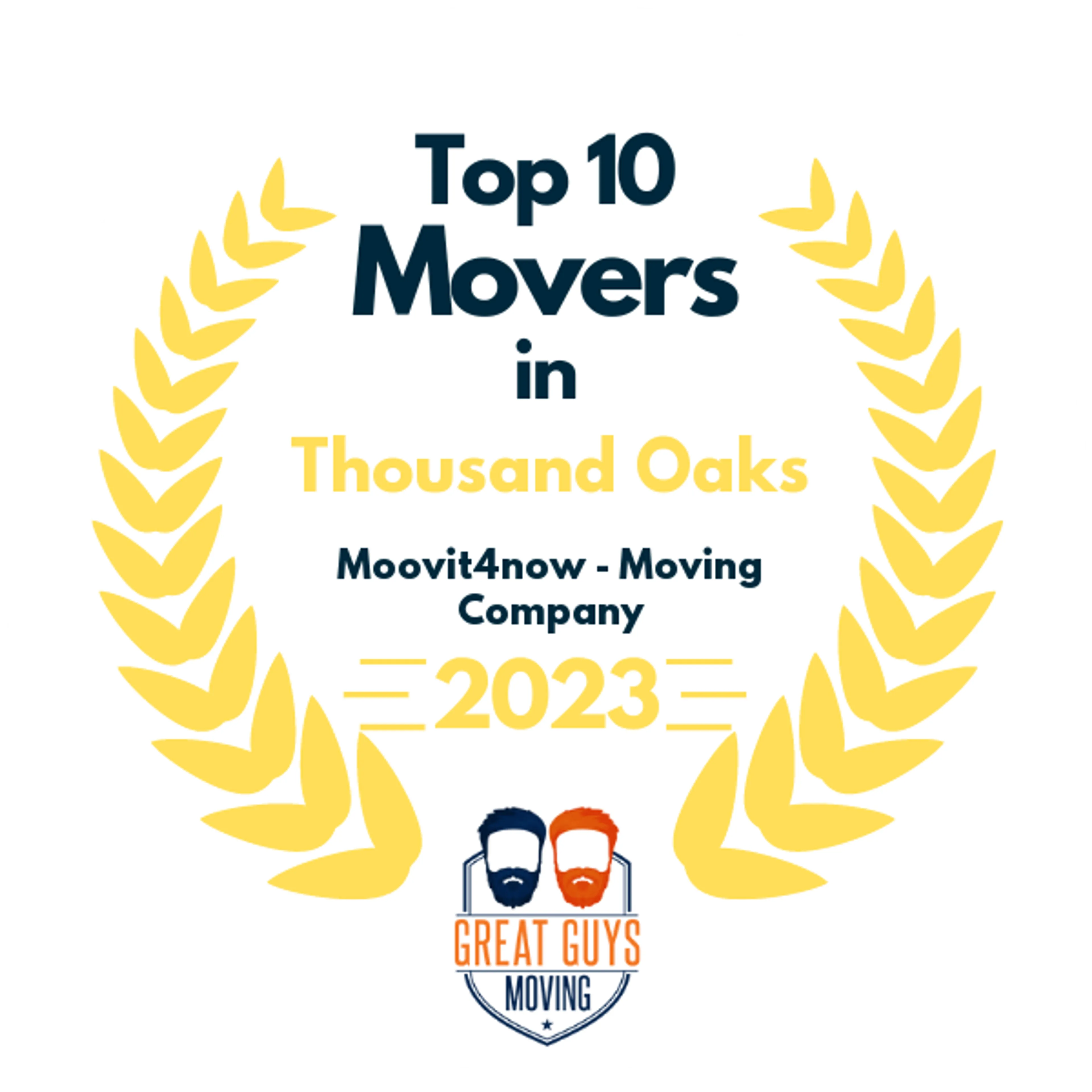Top 10 Movers in Los Angeles, CA 2023 award
