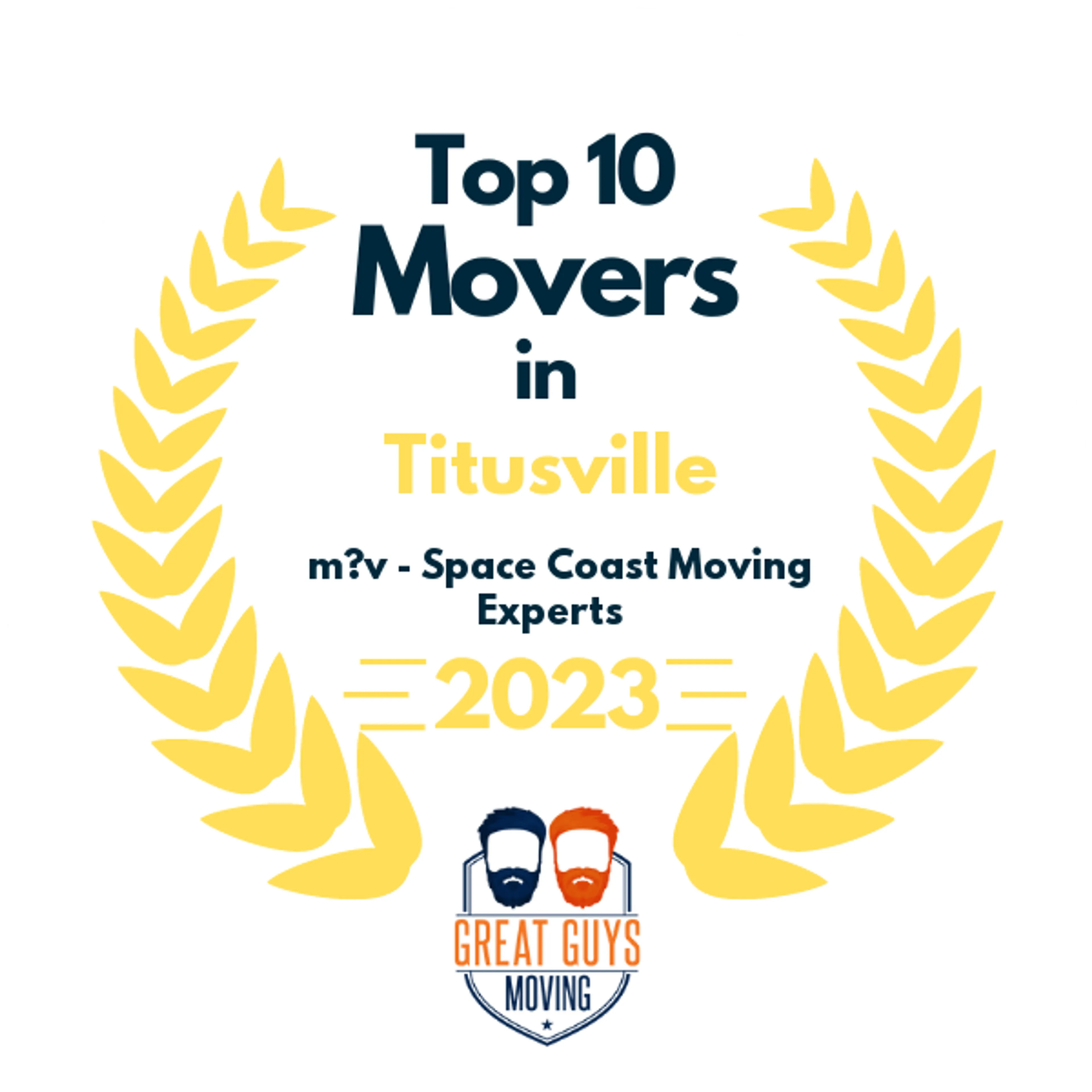 Top 10 Movers in Palm Bay, FL 2023 award
