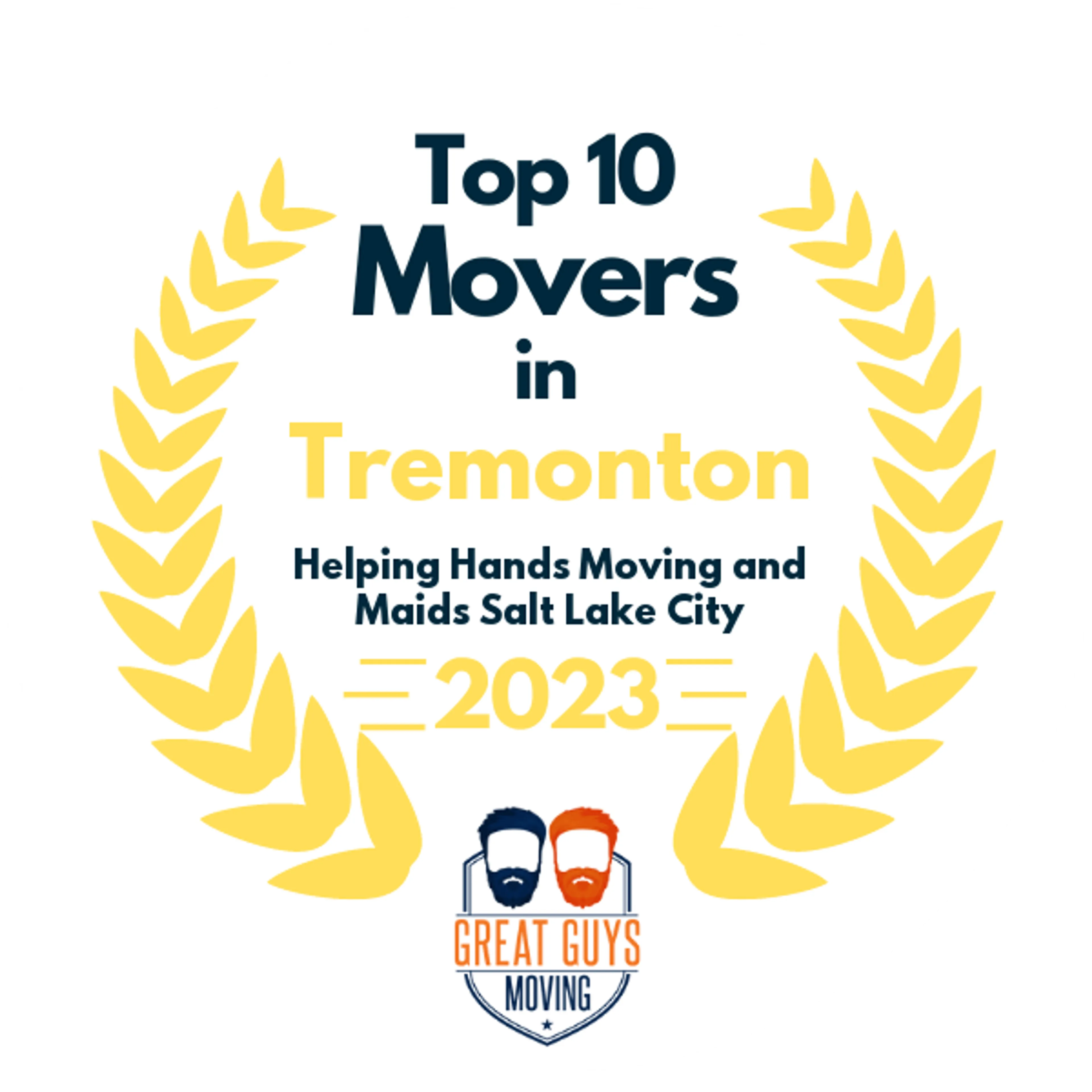 Top 10 Movers in Salt Lake City, UT 2023 award