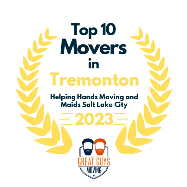 Top 10 Movers in Salt Lake City, UT 2023 award