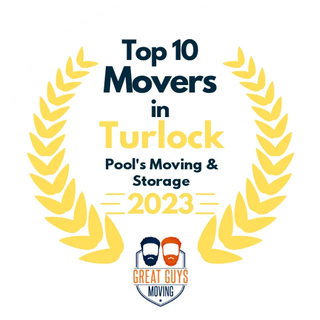 Top 10 Movers in Modesto, CA 2023 award