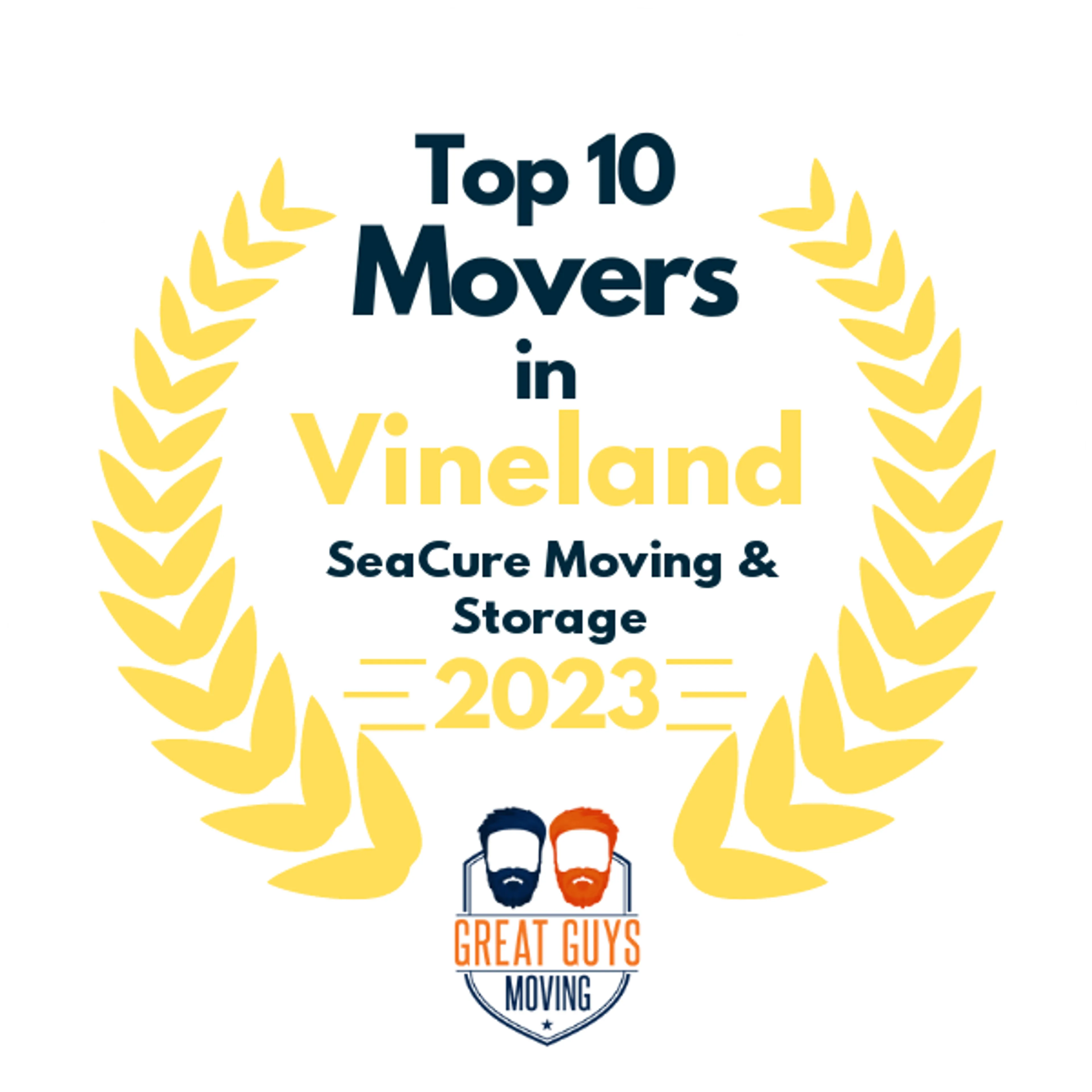 Top 10 Movers in Vineland, NJ 2023 award