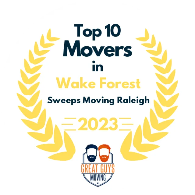 Top 10 Movers in Raleigh, NC 2023 award