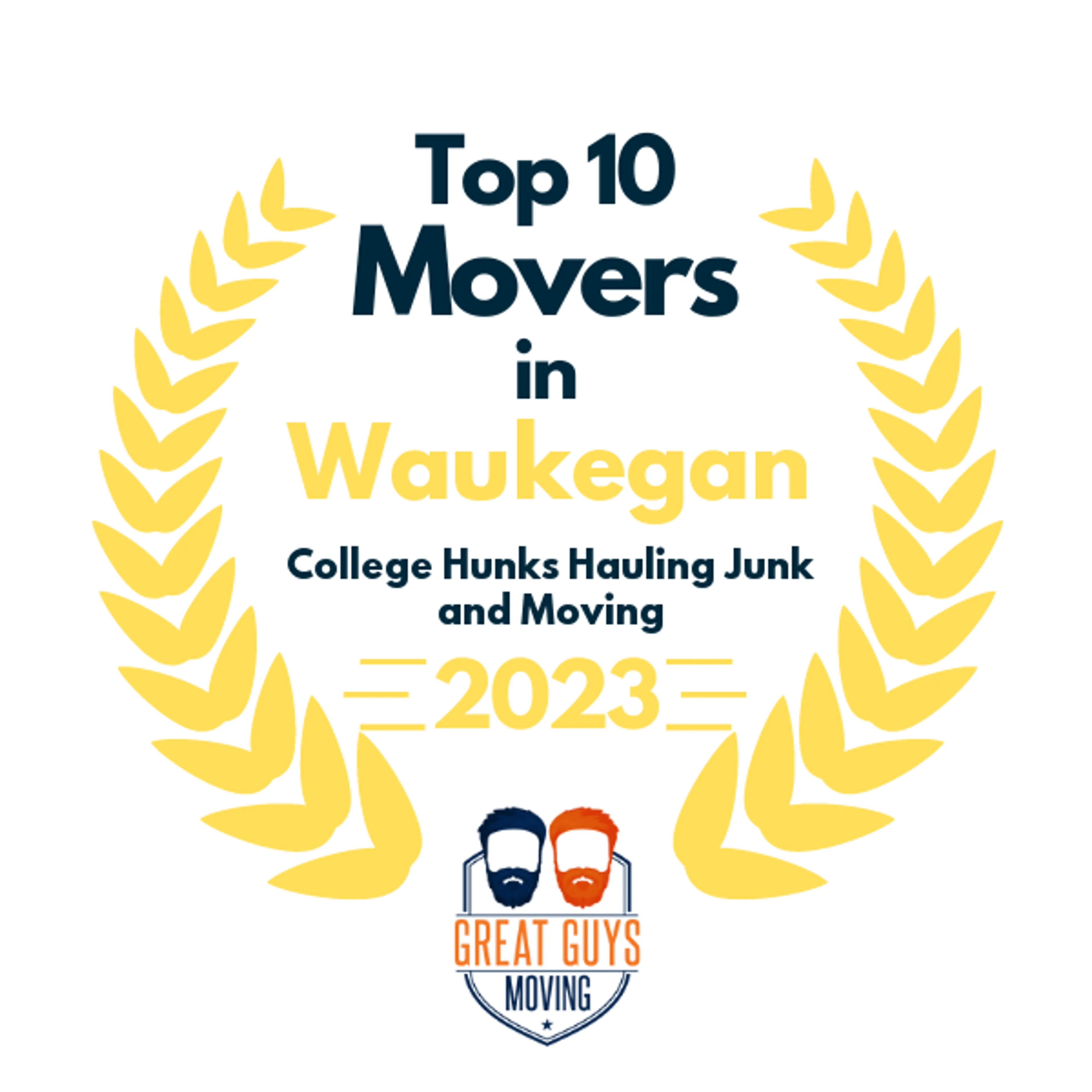Top 10 Movers in Waukegan, IL 2023 award