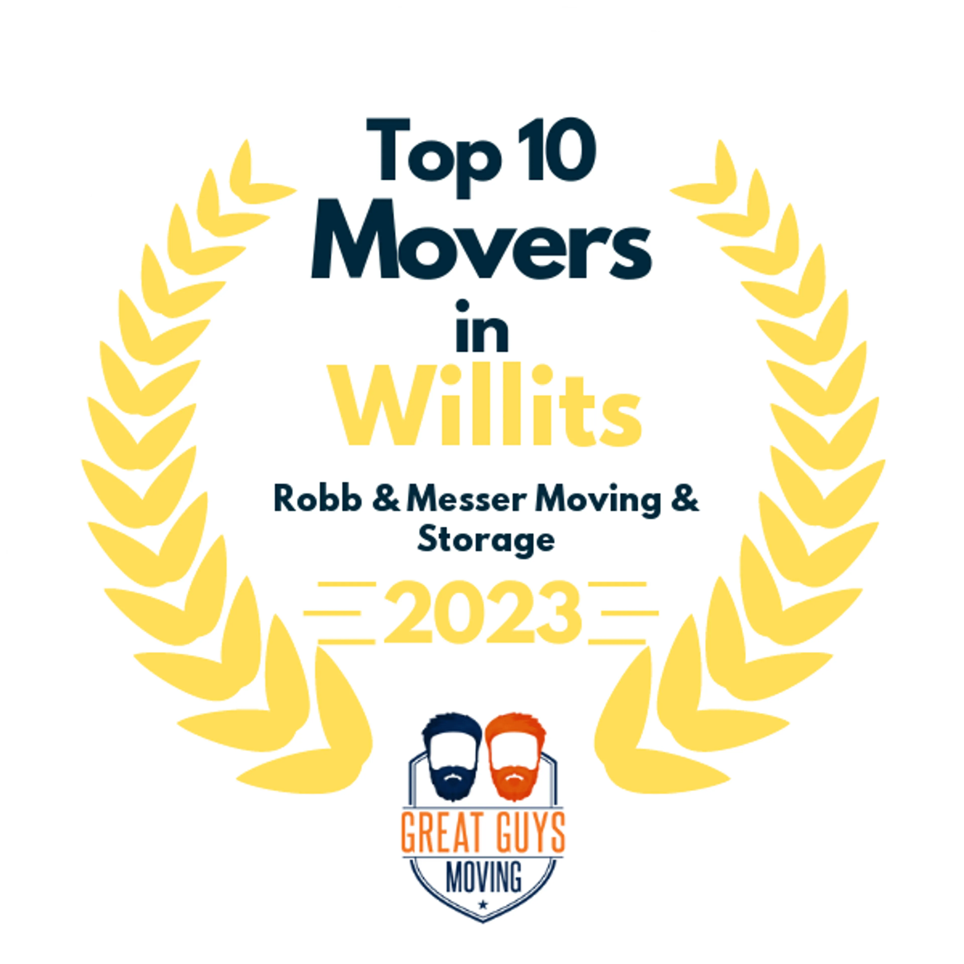 Top 10 Movers in Clearlake, CA 2023 award