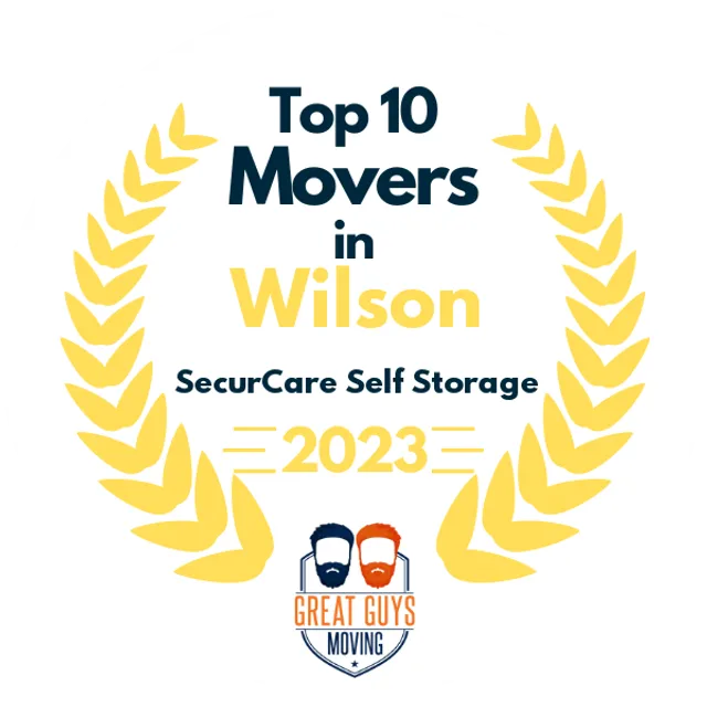 Top 10 Movers in Wilson, NC 2023 award